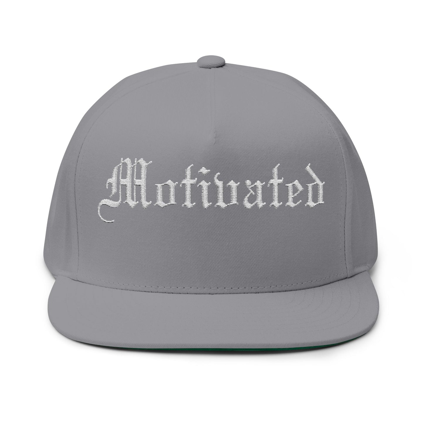 Motivated Flat Bill Cap - Stylish Embroidered Baseball Hat for Inspiration