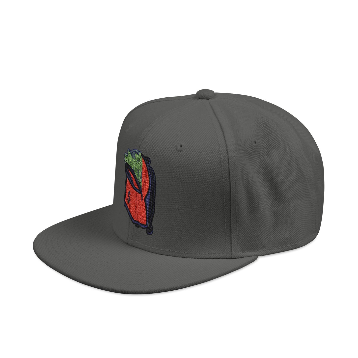 Money Bag Embroidered Snapback Hat -