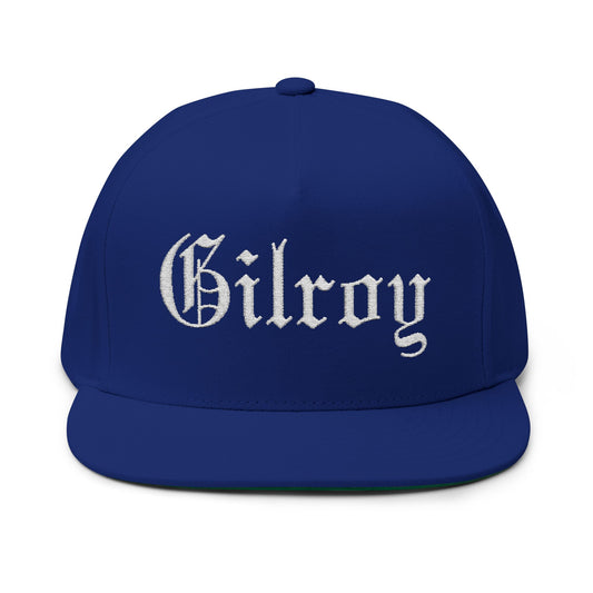 Custom Embroidered Flat Bill Cap - Stylish Gilroy Design for Casual Outfits