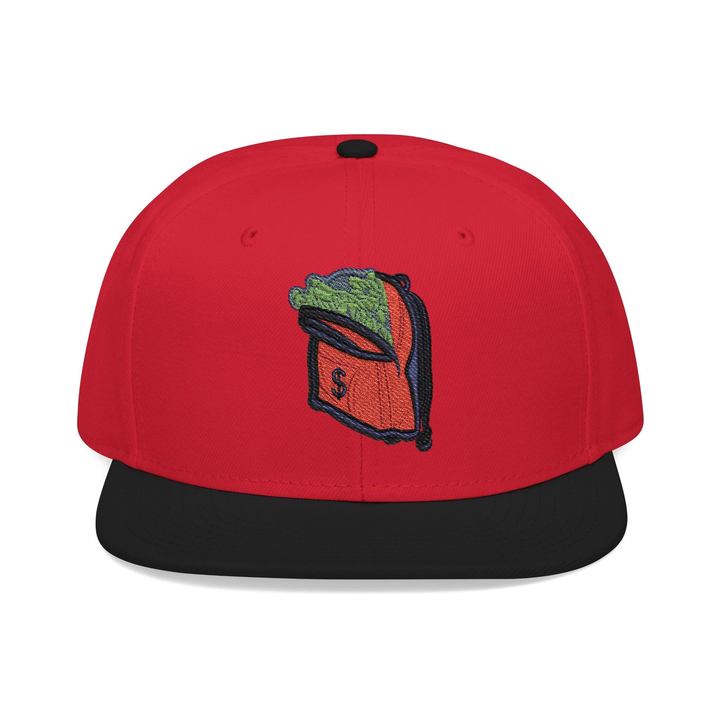Money Bag Embroidered Snapback Hat -