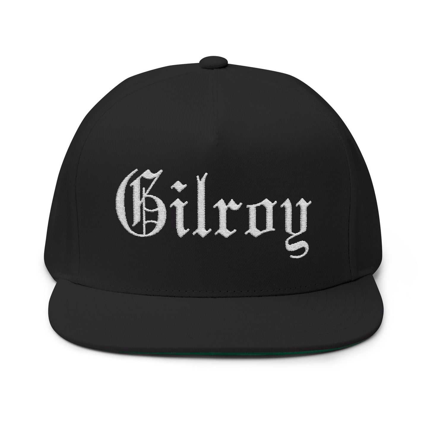 Custom Embroidered Flat Bill Cap - Stylish Gilroy Design for Casual Outfits