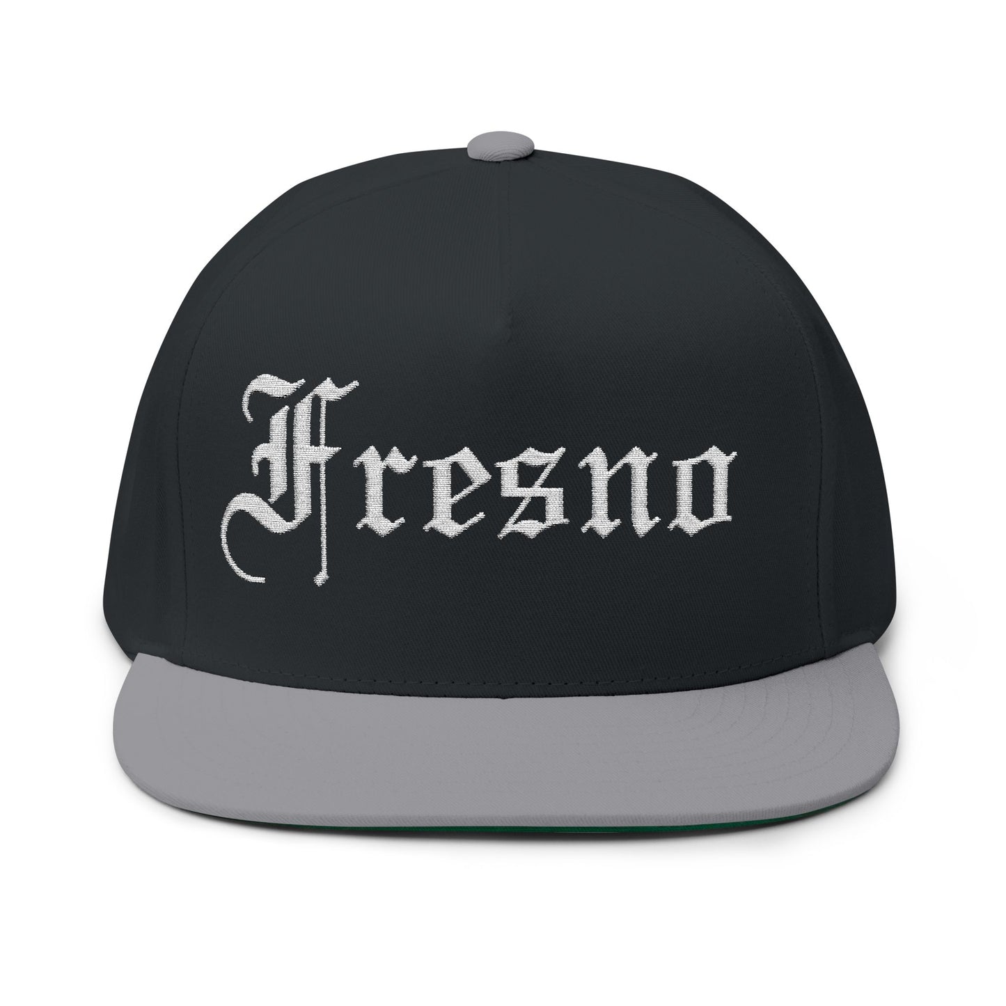 Fresno Embroidered Flat Bill Cap - Stylish Streetwear Hat for Casual Wear