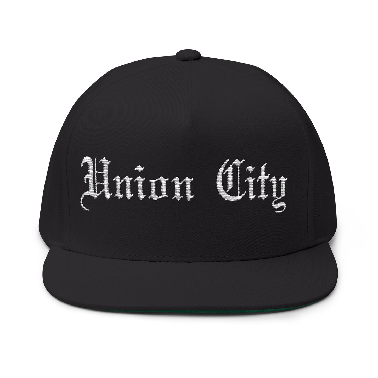 Union City Embroidered Flat Bill Cap - Stylish Streetwear Accessory