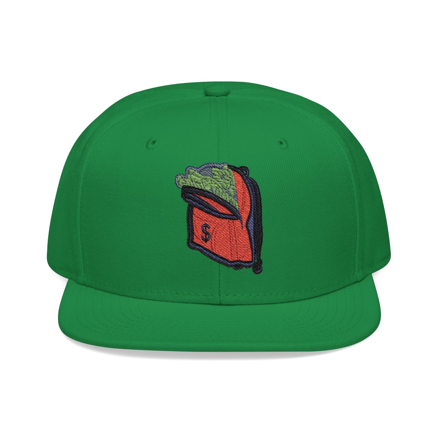 Money Bag Embroidered Snapback Hat -