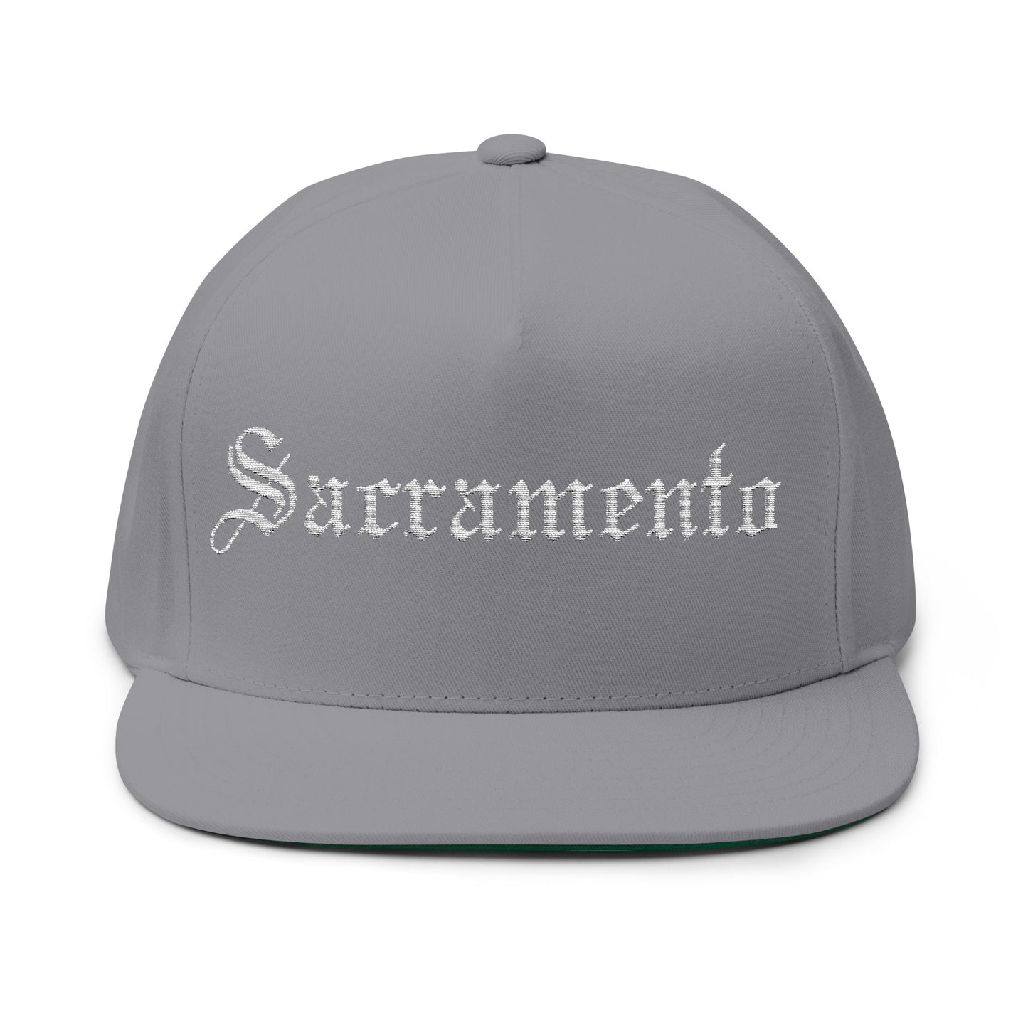 Embroidered Sacramento Flat Bill Cap | Stylish Streetwear Hat
