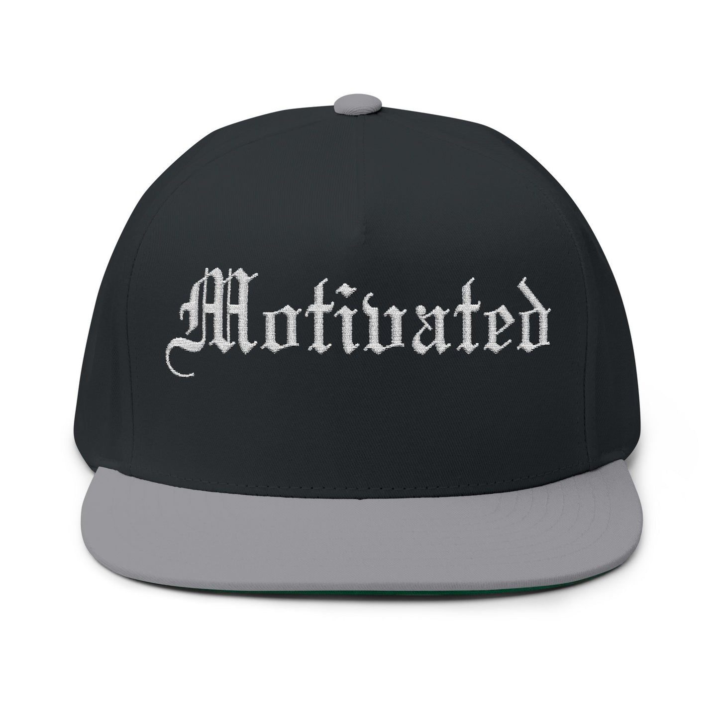 Motivated Flat Bill Cap - Stylish Embroidered Baseball Hat for Inspiration