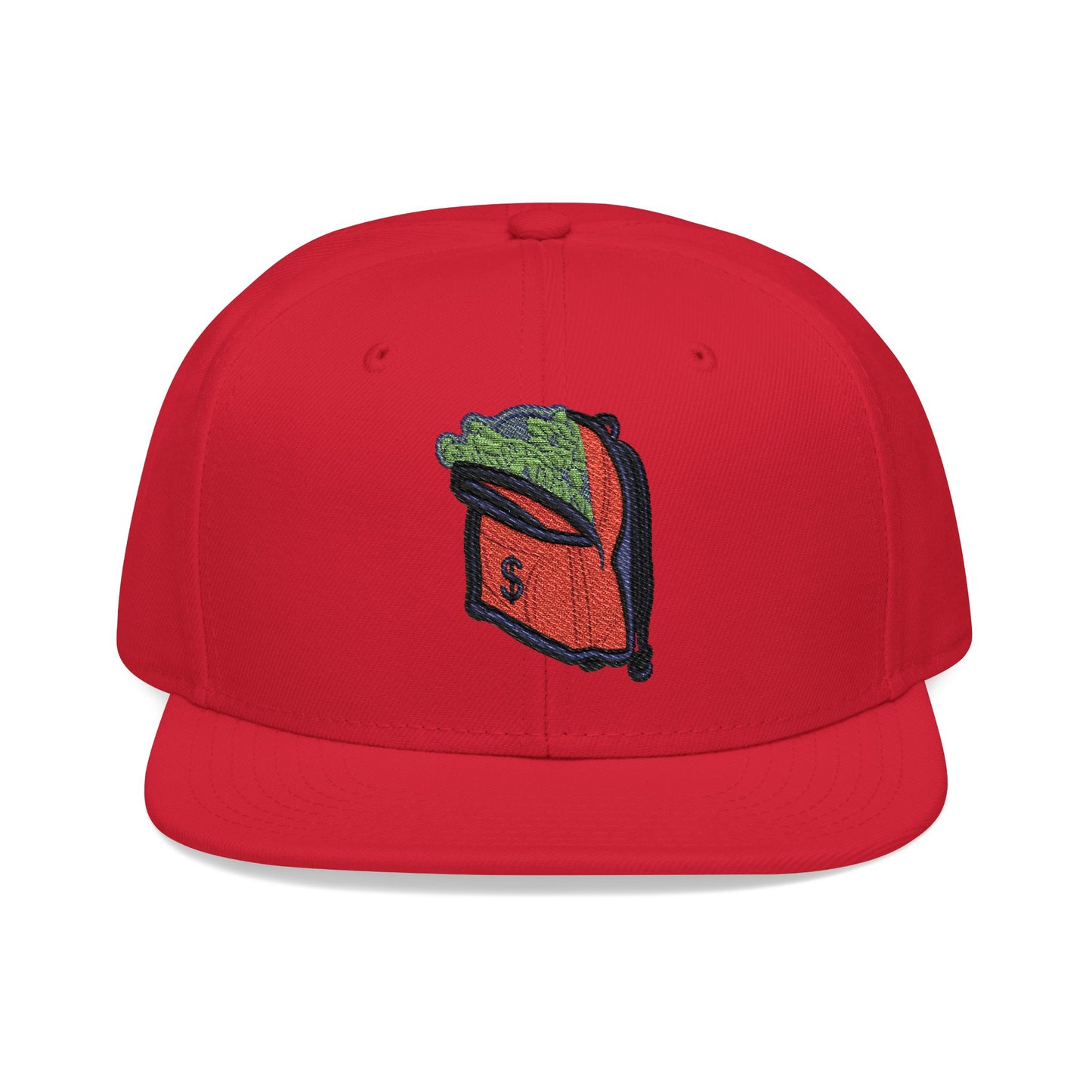 Money Bag Embroidered Snapback Hat -