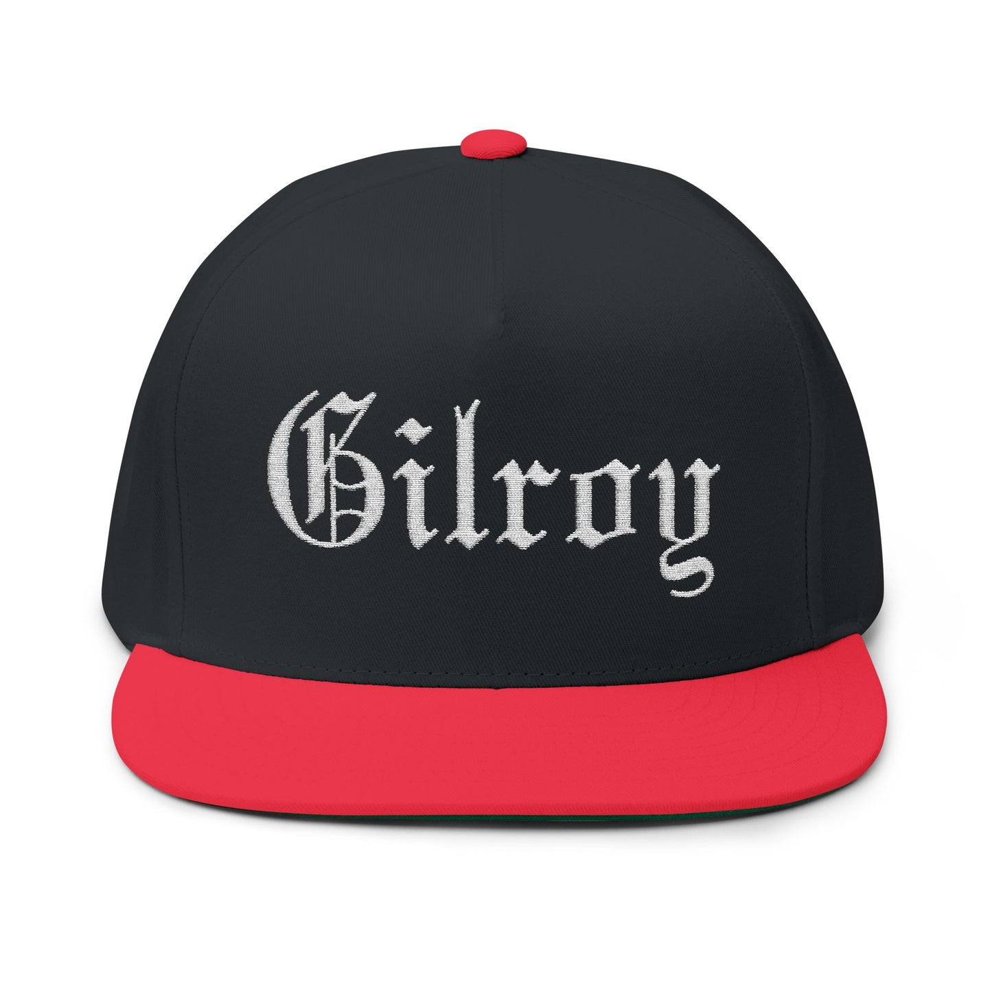 Custom Embroidered Flat Bill Cap - Stylish Gilroy Design for Casual Outfits