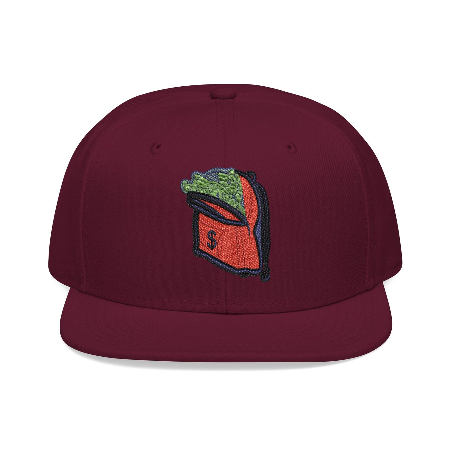 Money Bag Embroidered Snapback Hat -