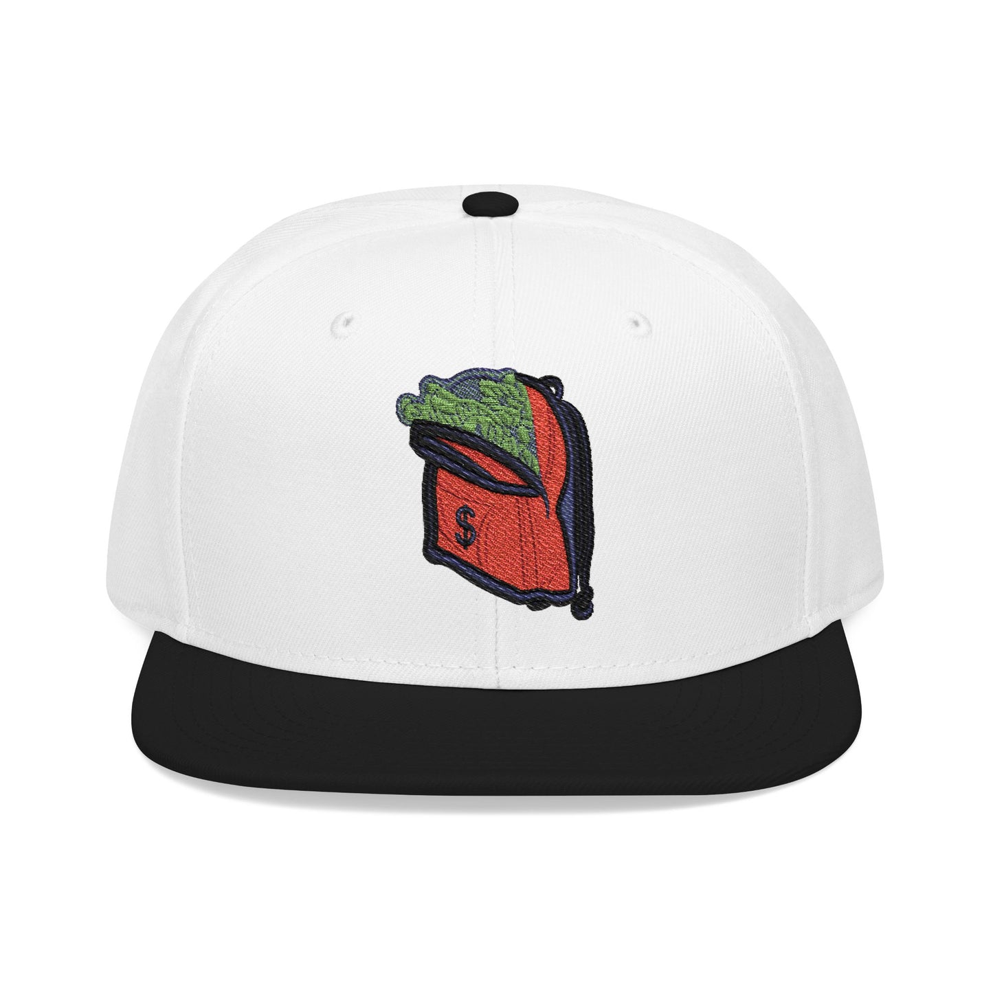 Money Bag Embroidered Snapback Hat -