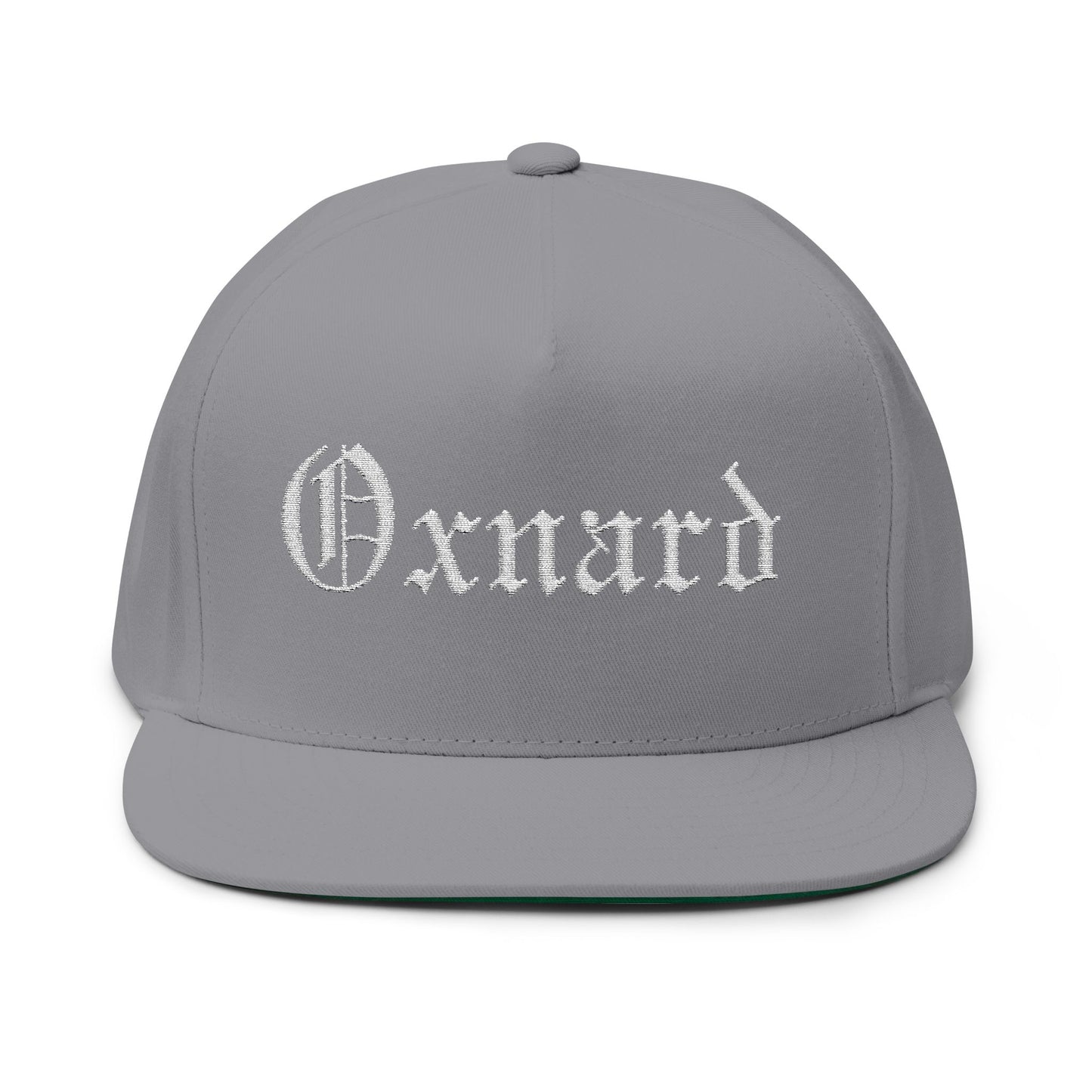 Embroidered Flat Bill Cap - Stylish Oxnard Design for Casual Wear