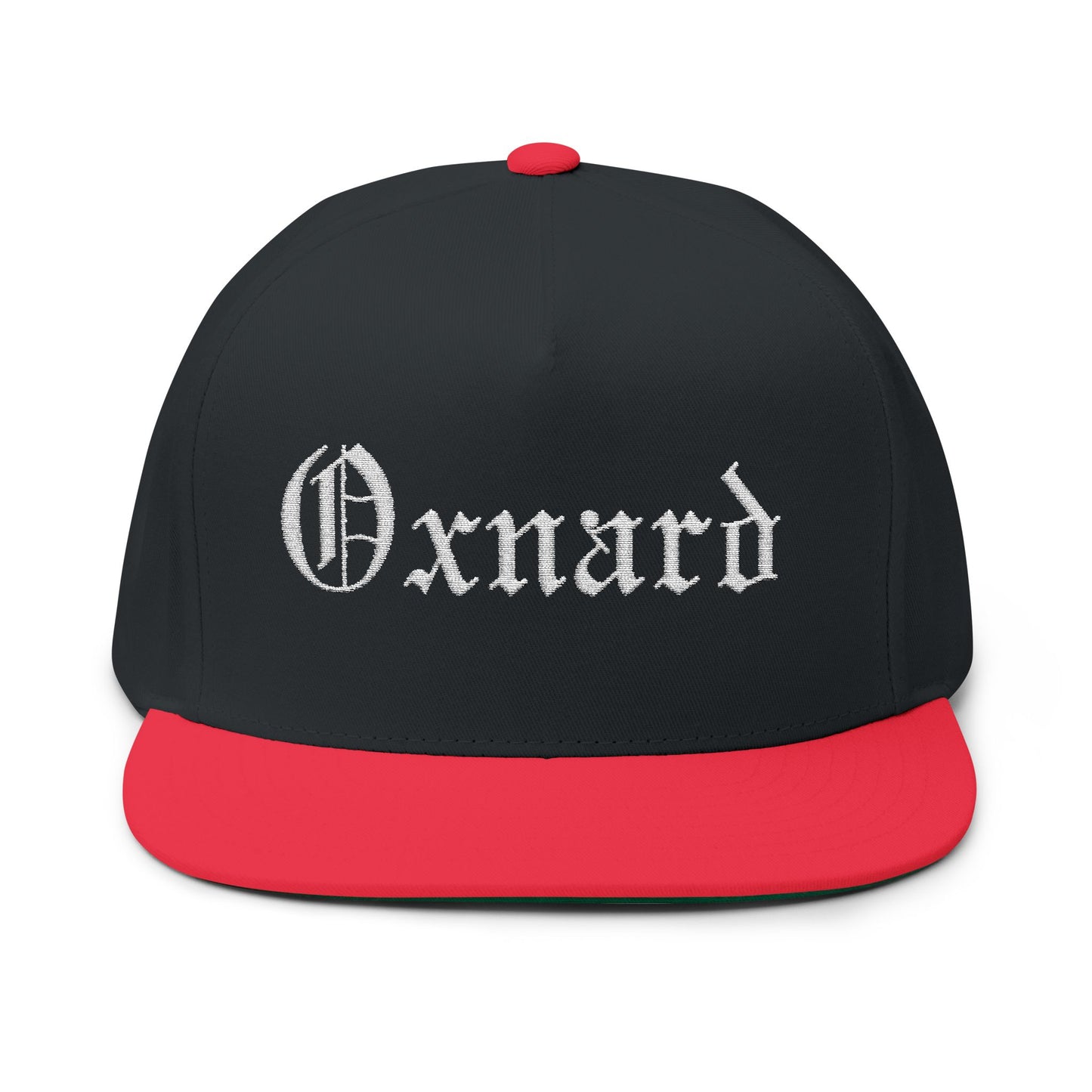 Embroidered Flat Bill Cap - Stylish Oxnard Design for Casual Wear