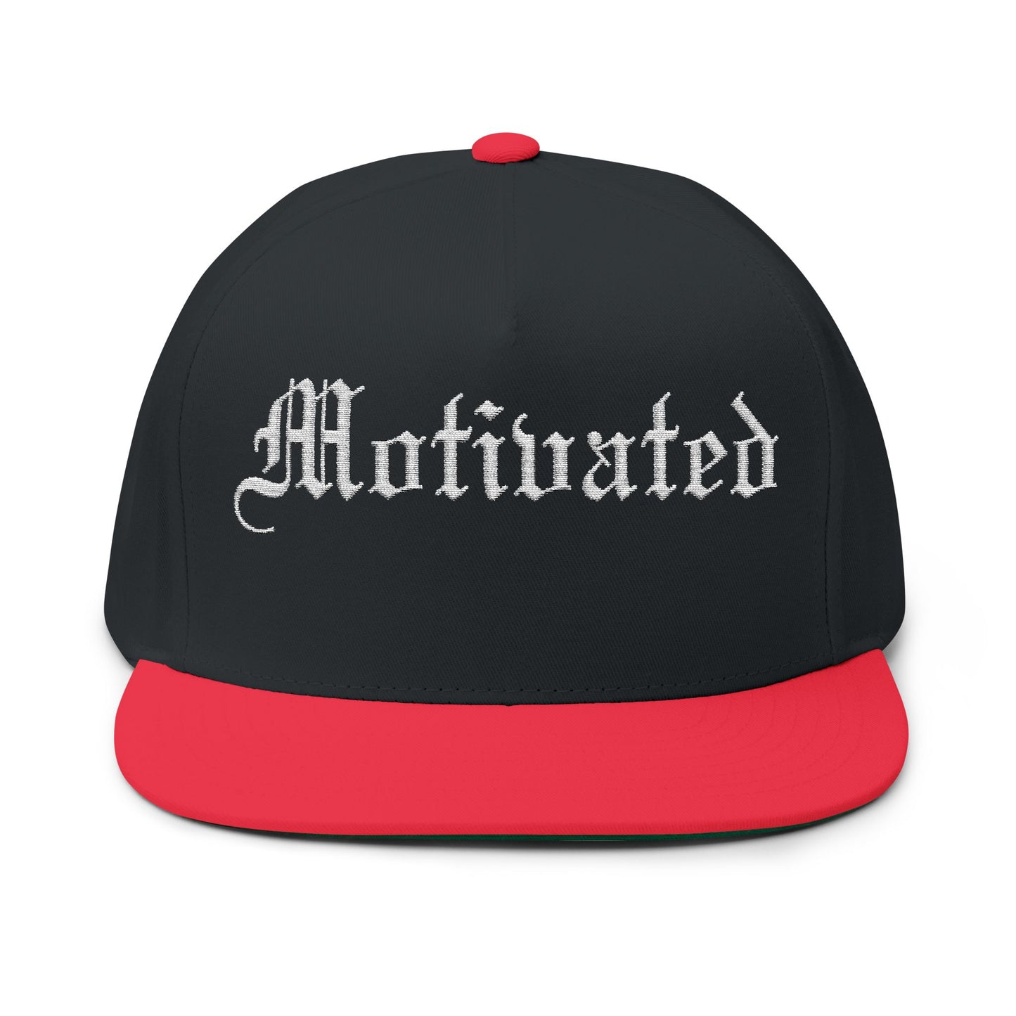 Motivated Flat Bill Cap - Stylish Embroidered Baseball Hat for Inspiration