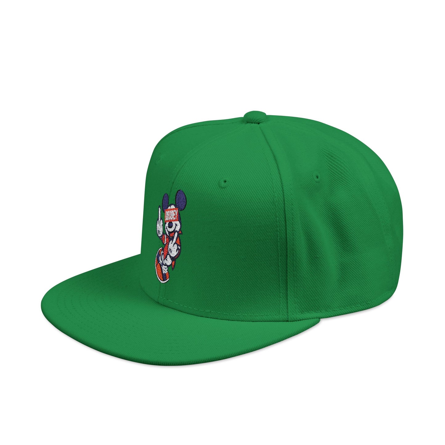 Disobey Mickey Embroidery Snapback Hat