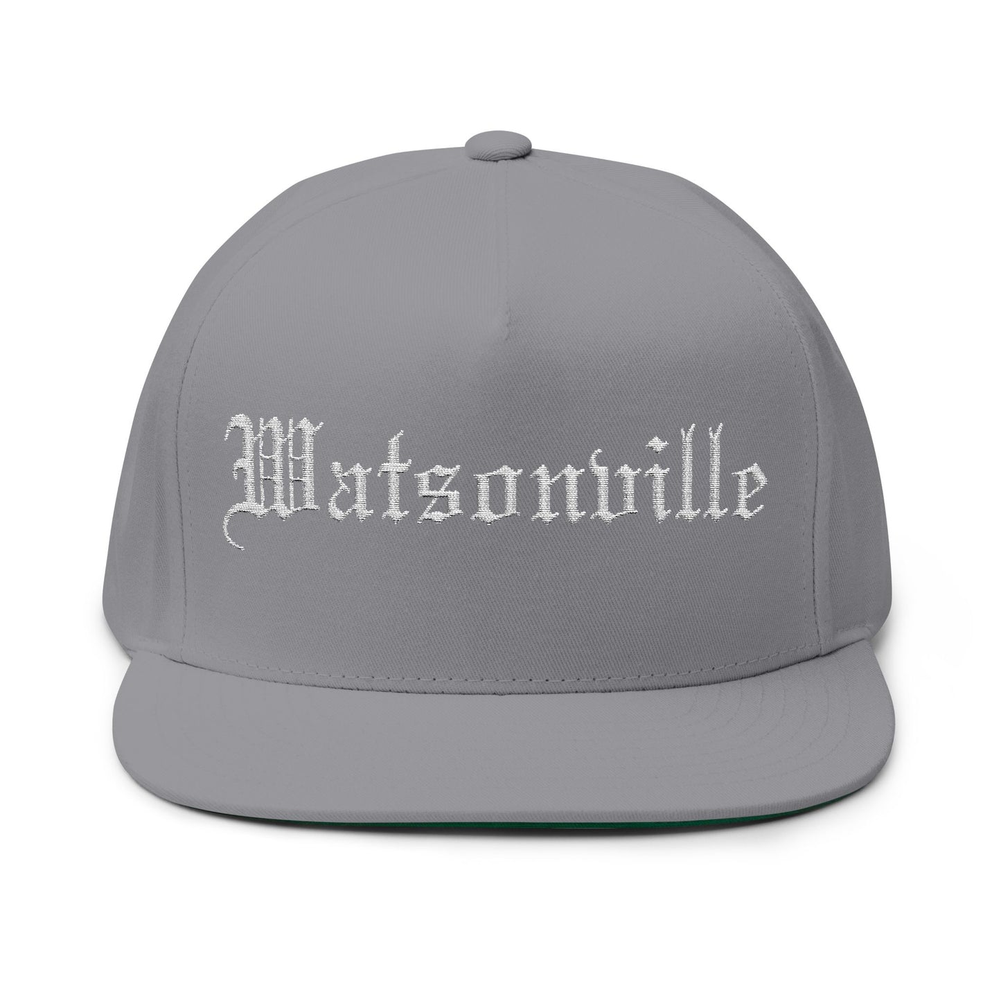 Watsonville Embroidered Flat Bill Cap - Stylish Headwear for Casual Outings