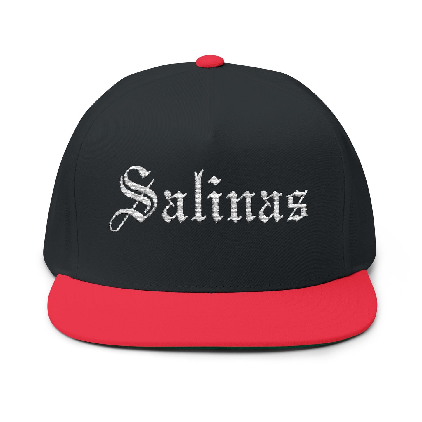 Custom Embroidered Flat Bill Cap - Salinas Design