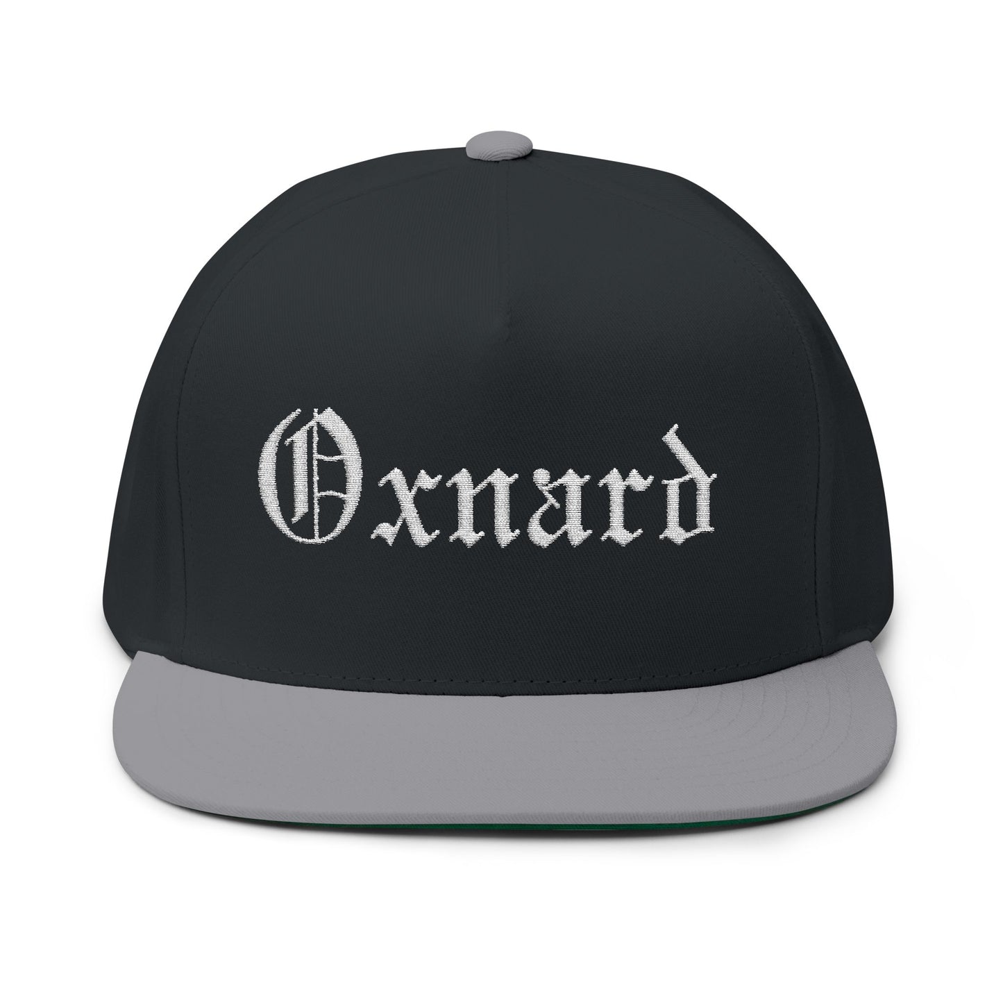 Embroidered Flat Bill Cap - Stylish Oxnard Design for Casual Wear