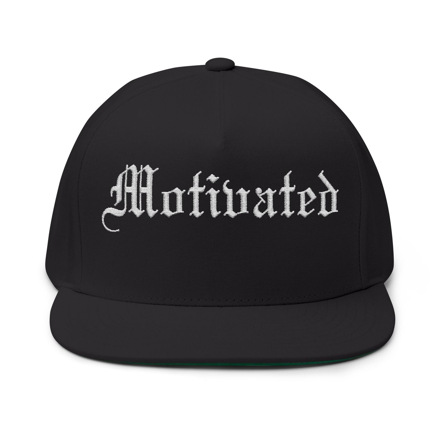 Motivated Flat Bill Cap - Stylish Embroidered Baseball Hat for Inspiration