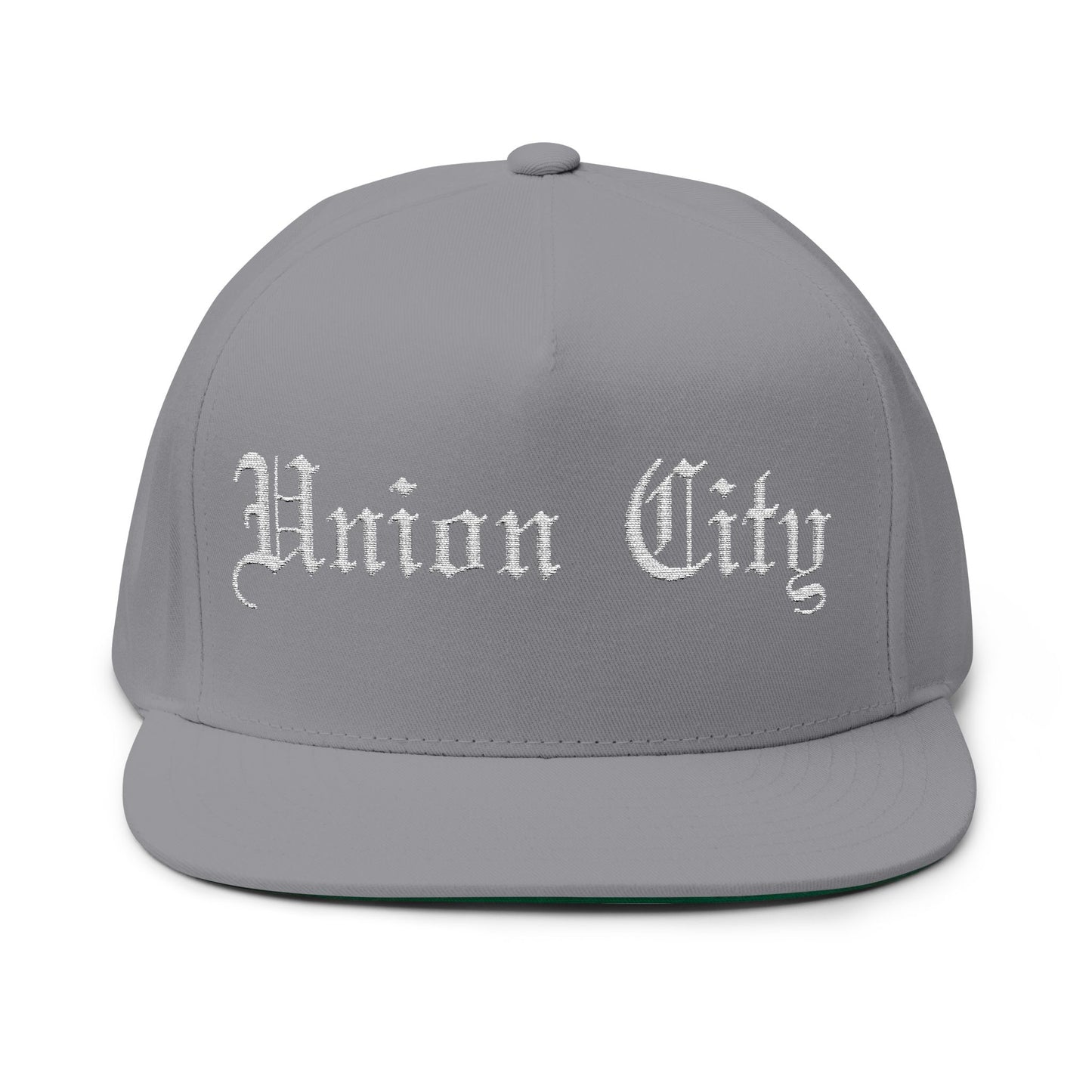 Union City Embroidered Flat Bill Cap - Stylish Streetwear Accessory