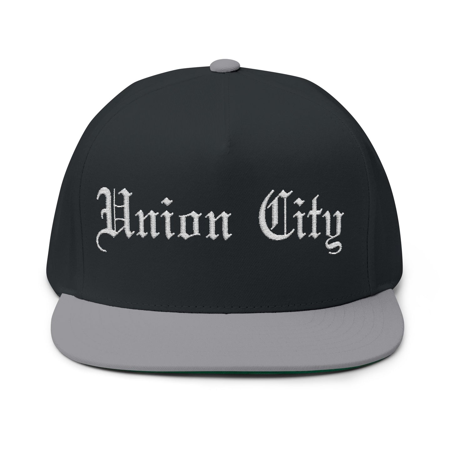 Union City Embroidered Flat Bill Cap - Stylish Streetwear Accessory