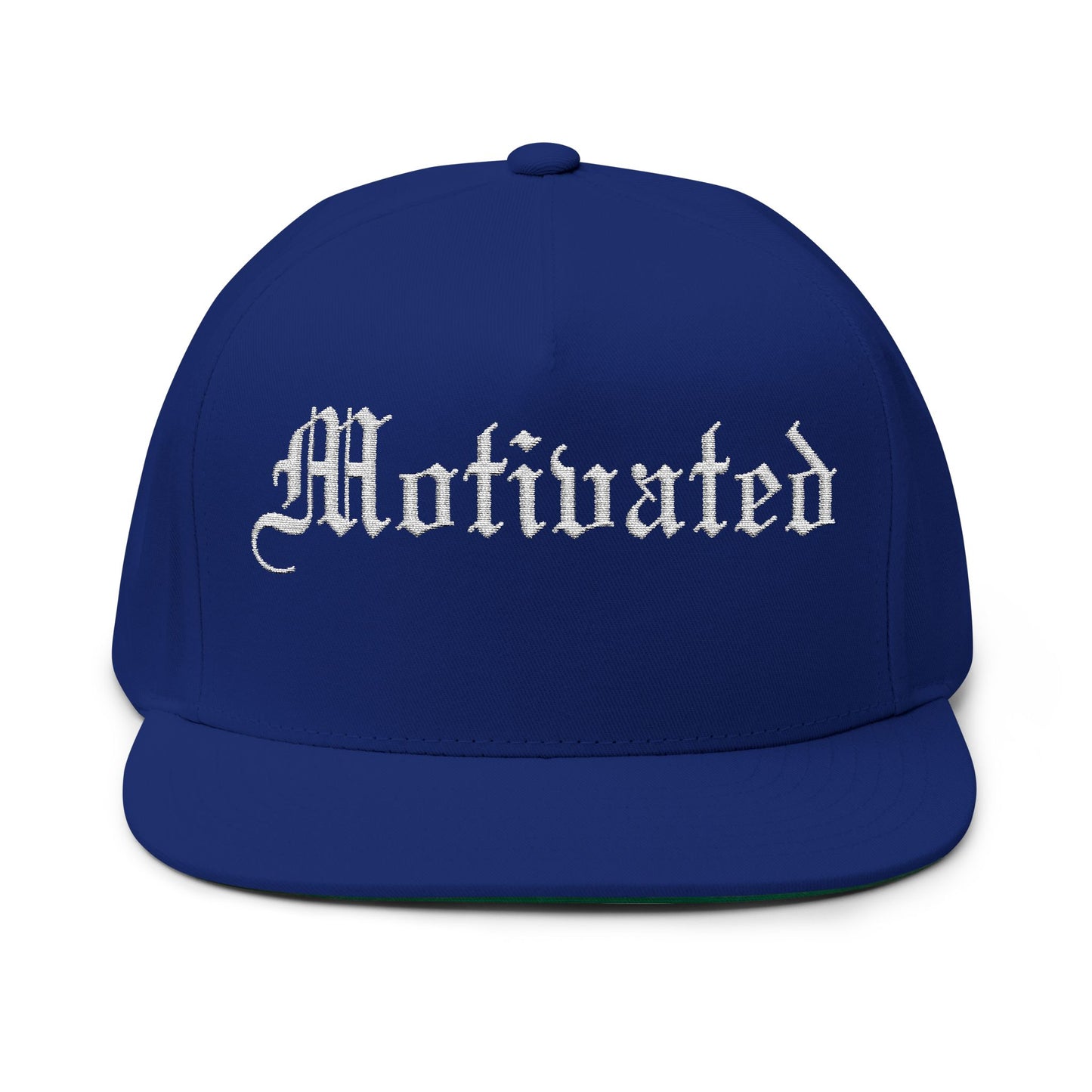 Motivated Flat Bill Cap - Stylish Embroidered Baseball Hat for Inspiration
