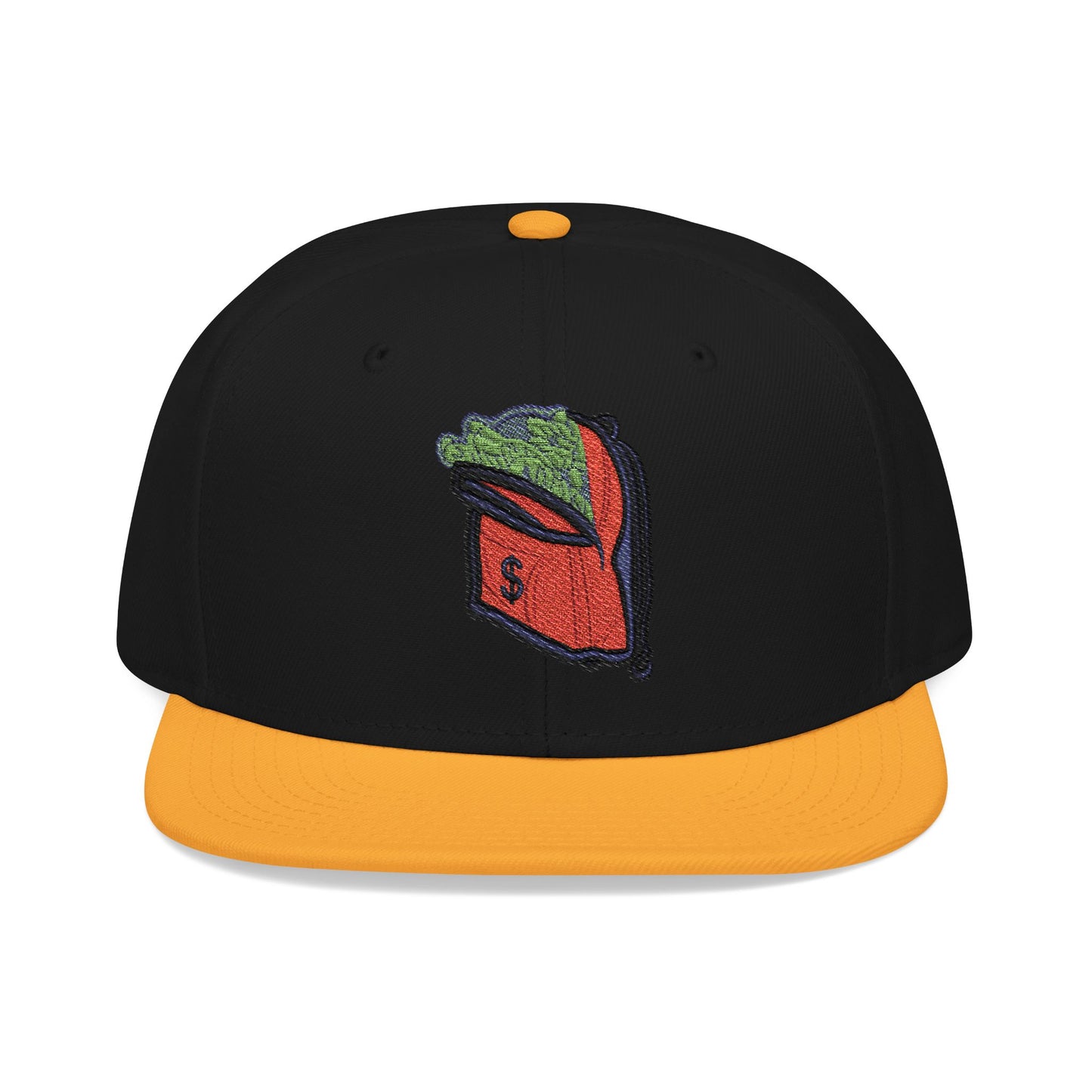 Money Bag Embroidered Snapback Hat -