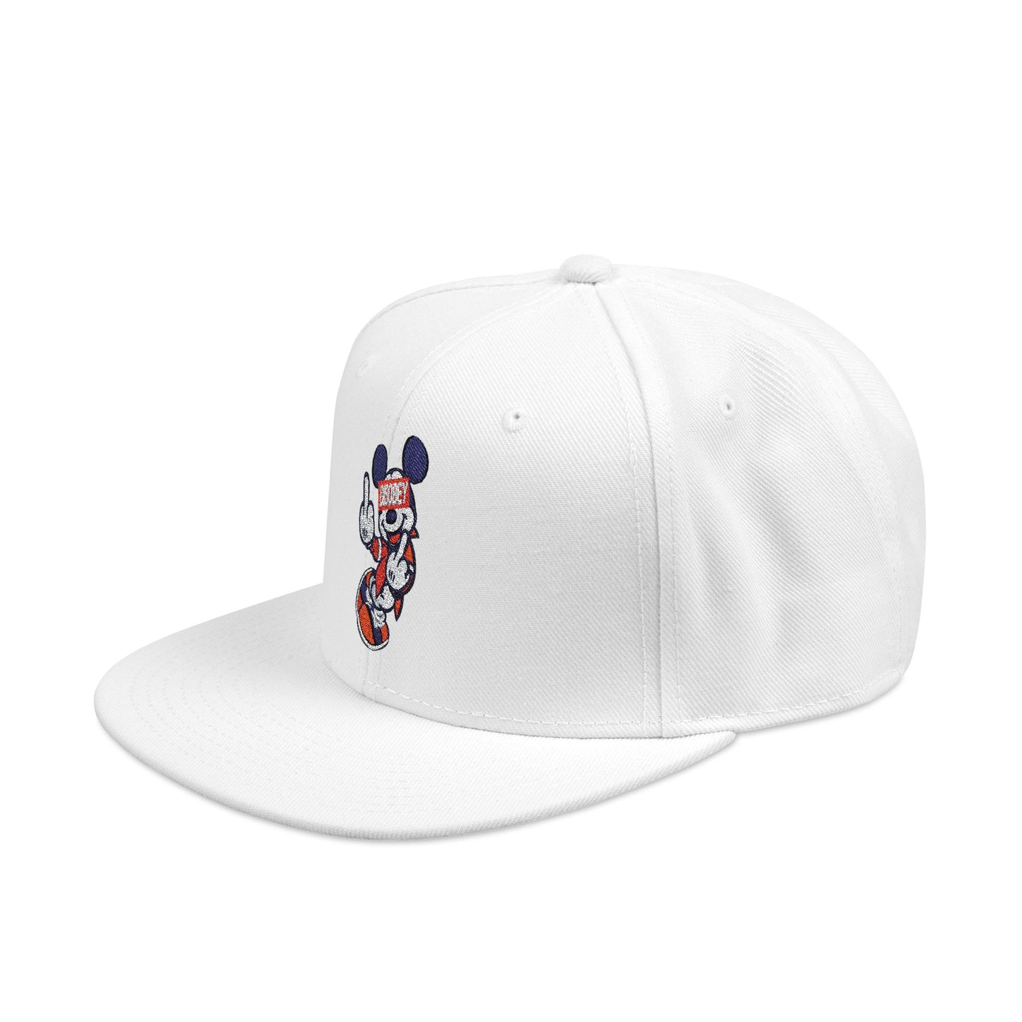 Disobey Mickey Embroidery Snapback Hat