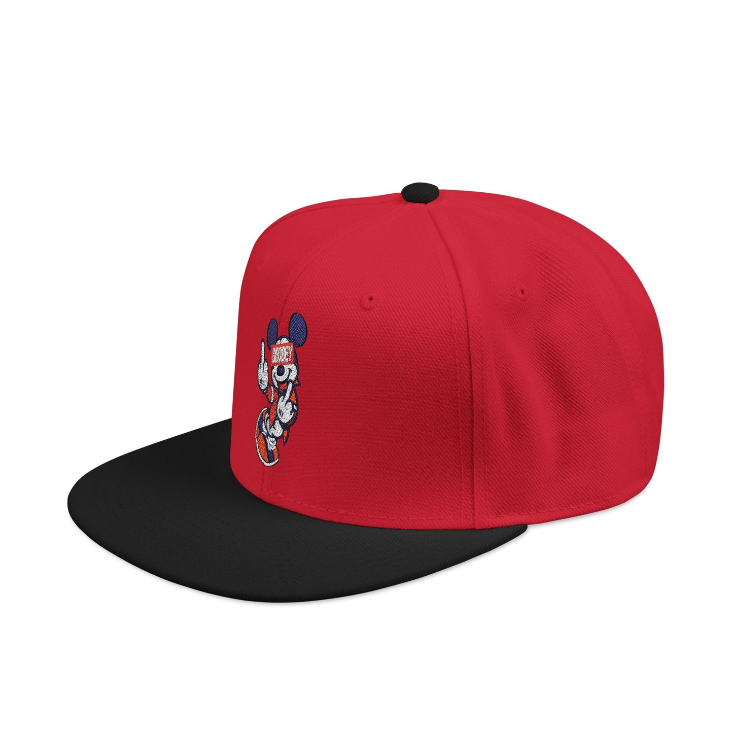 Disobey Mickey Embroidery Snapback Hat