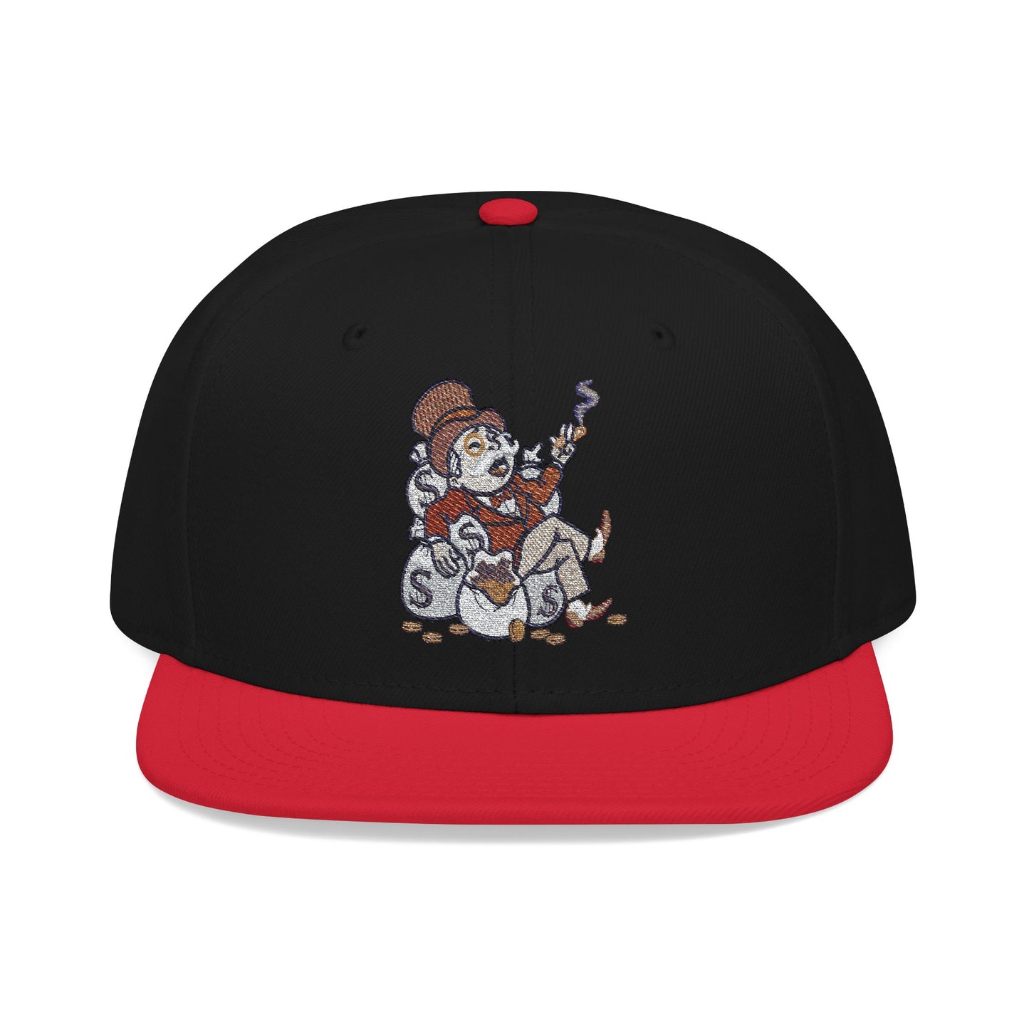 Monopoly Money Embroidered Snapback Hat - Vintage Style with Whimsical Art