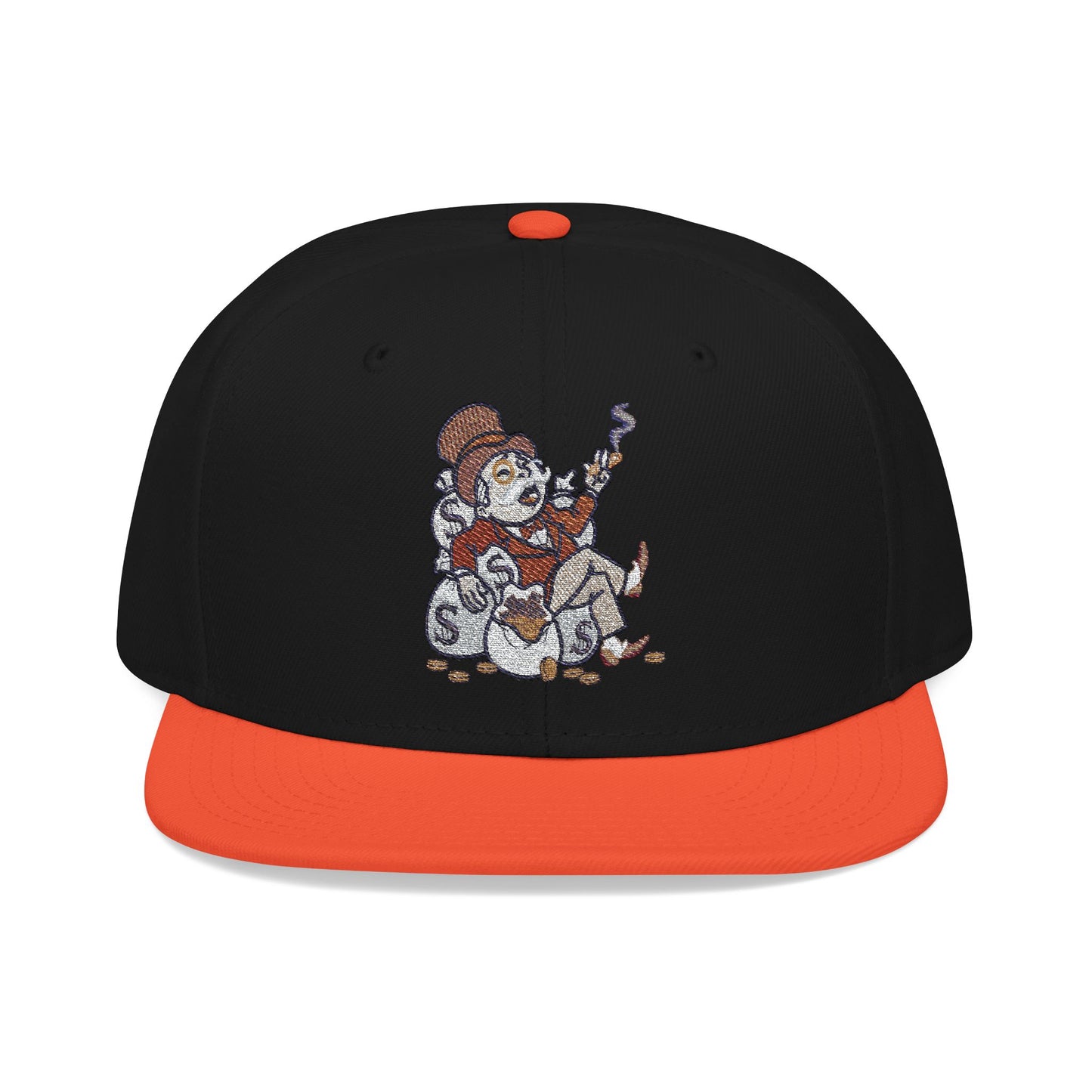 Monopoly Money Embroidered Snapback Hat - Vintage Style with Whimsical Art