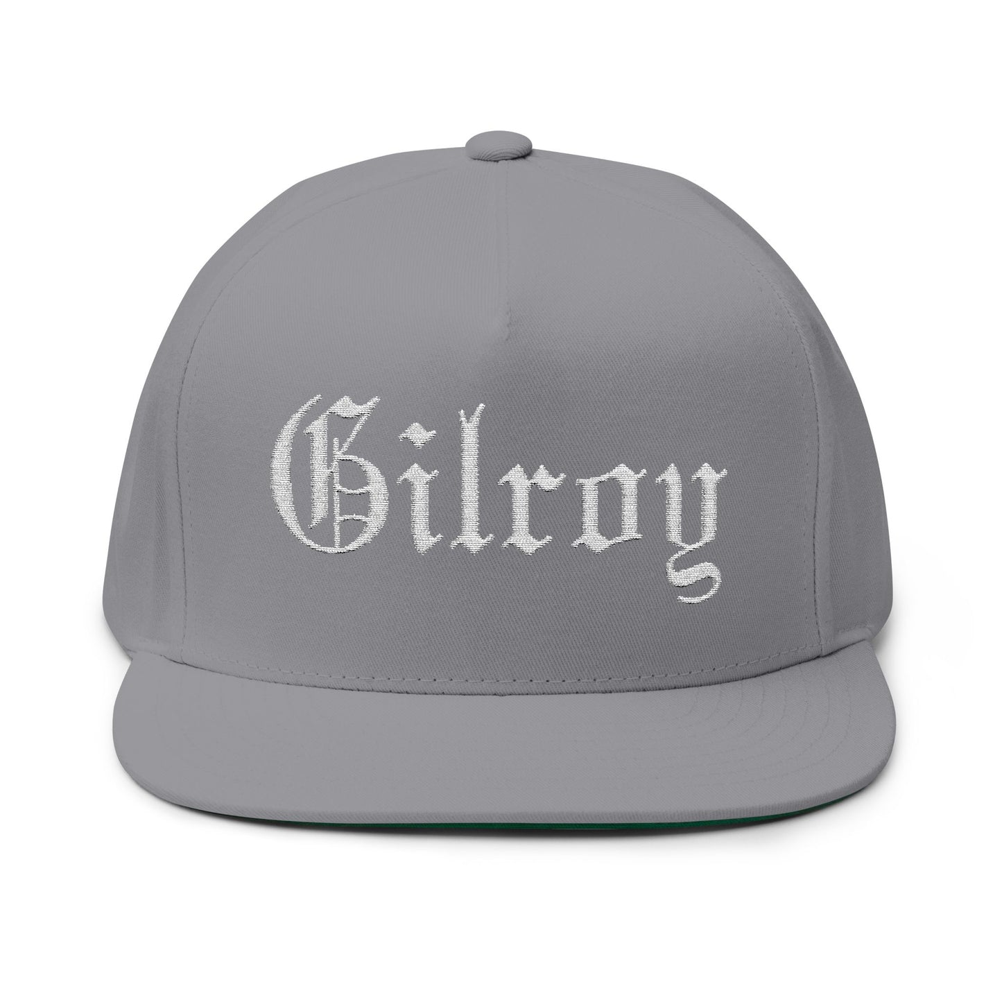 Custom Embroidered Flat Bill Cap - Stylish Gilroy Design for Casual Outfits