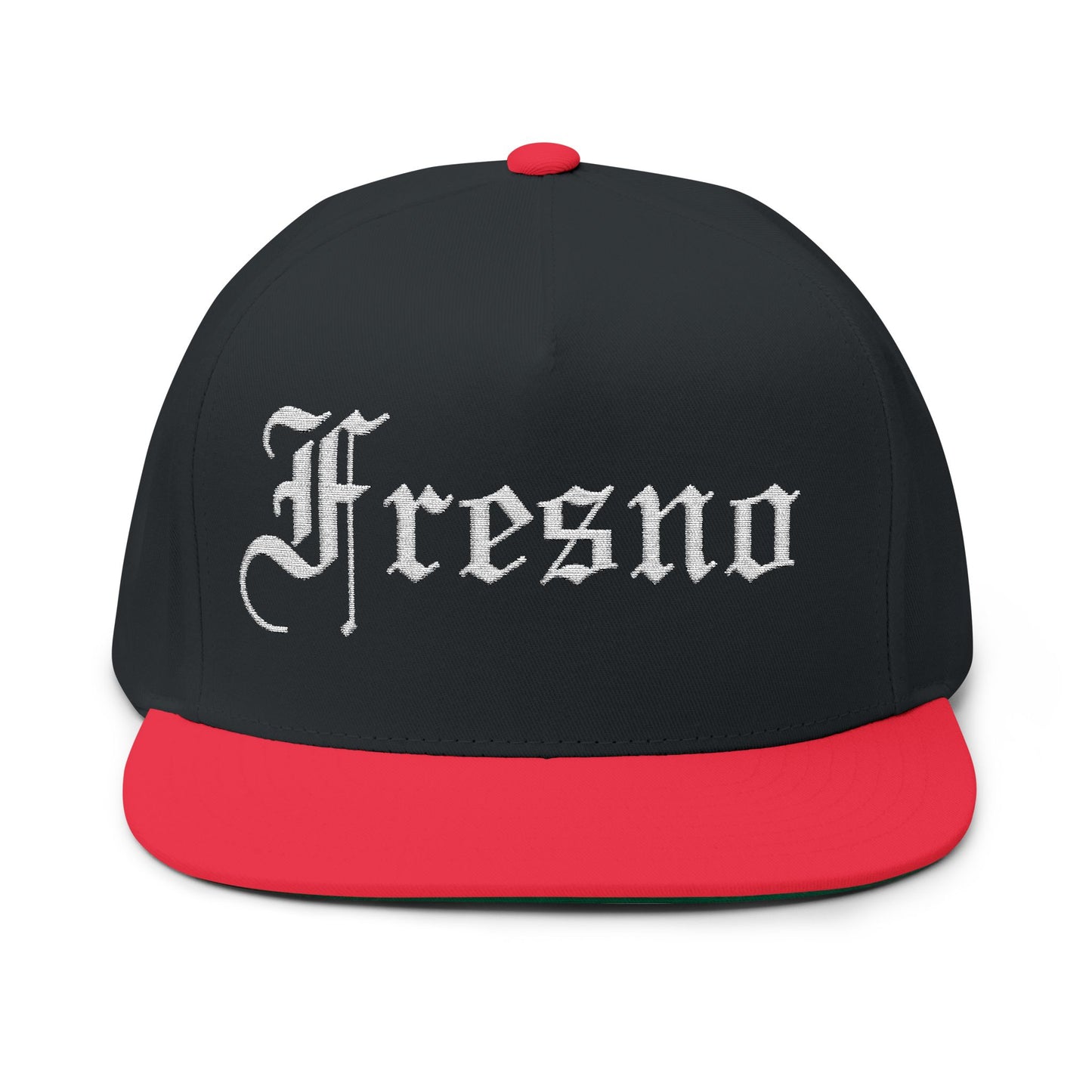 Fresno Embroidered Flat Bill Cap - Stylish Streetwear Hat for Casual Wear
