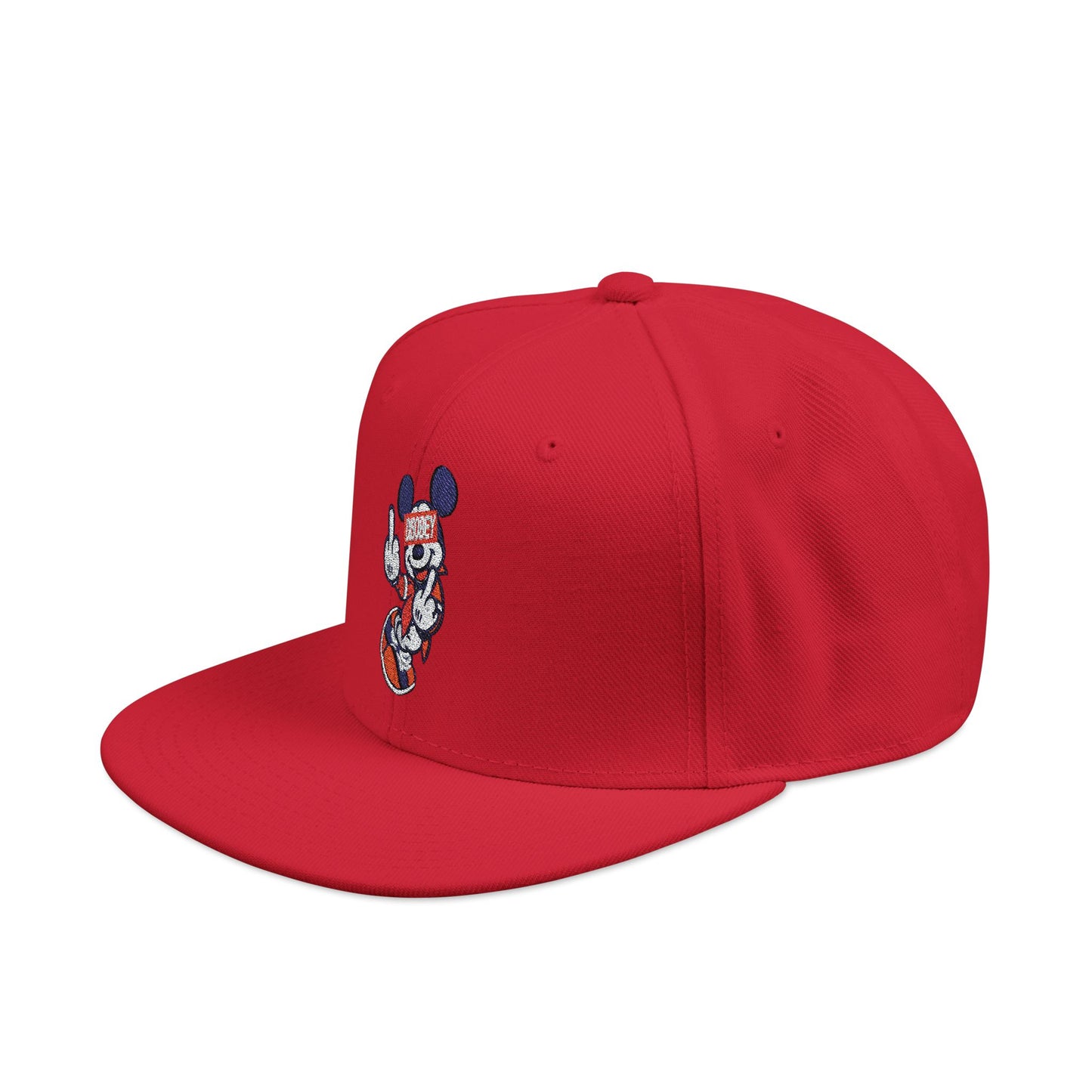 Disobey Mickey Embroidery Snapback Hat