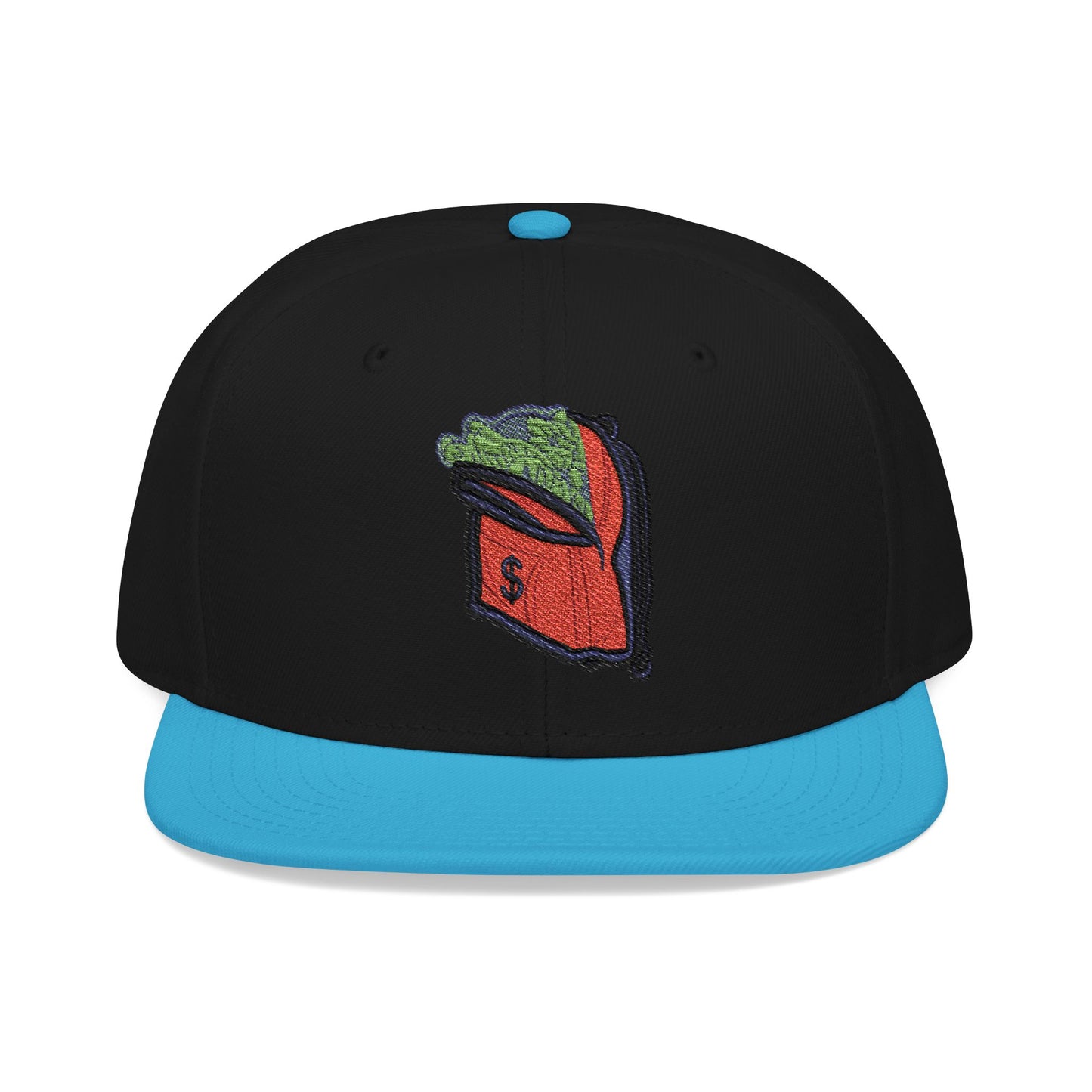 Money Bag Embroidered Snapback Hat -