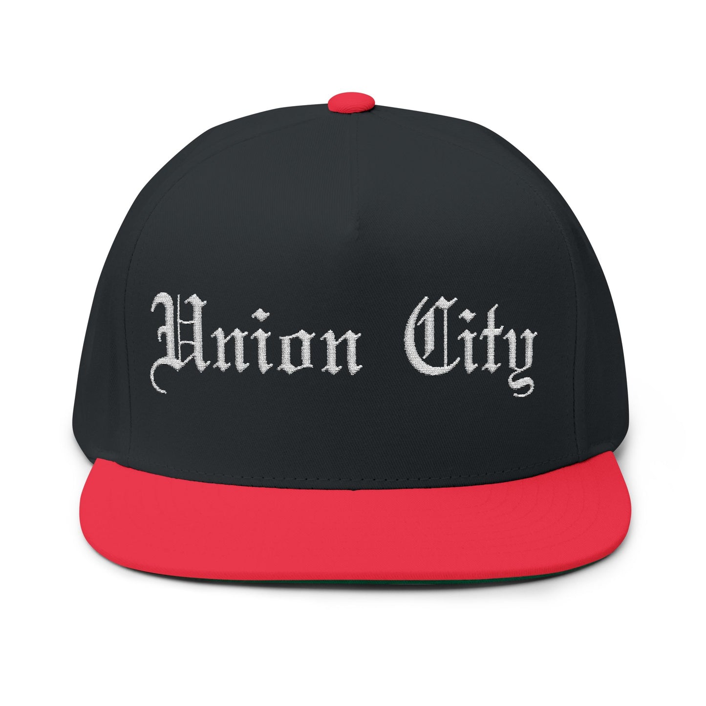 Union City Embroidered Flat Bill Cap - Stylish Streetwear Accessory
