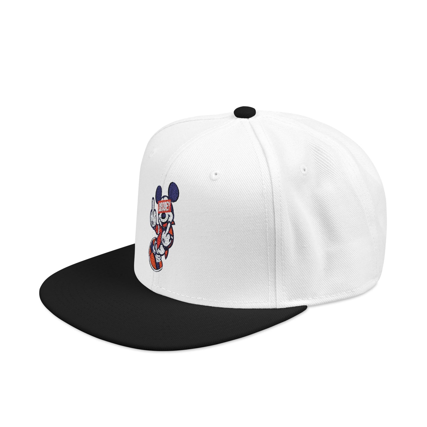 Disobey Mickey Embroidery Snapback Hat