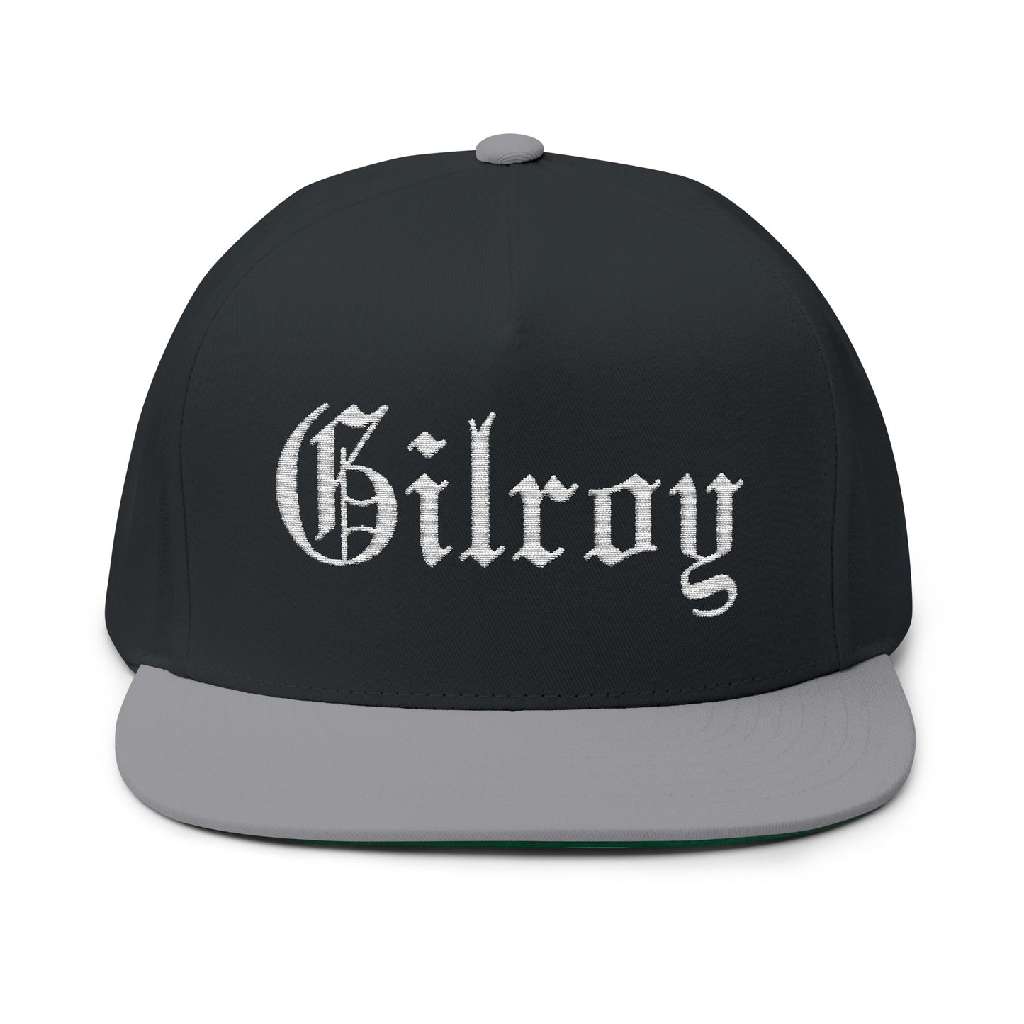Custom Embroidered Flat Bill Cap - Stylish Gilroy Design for Casual Outfits
