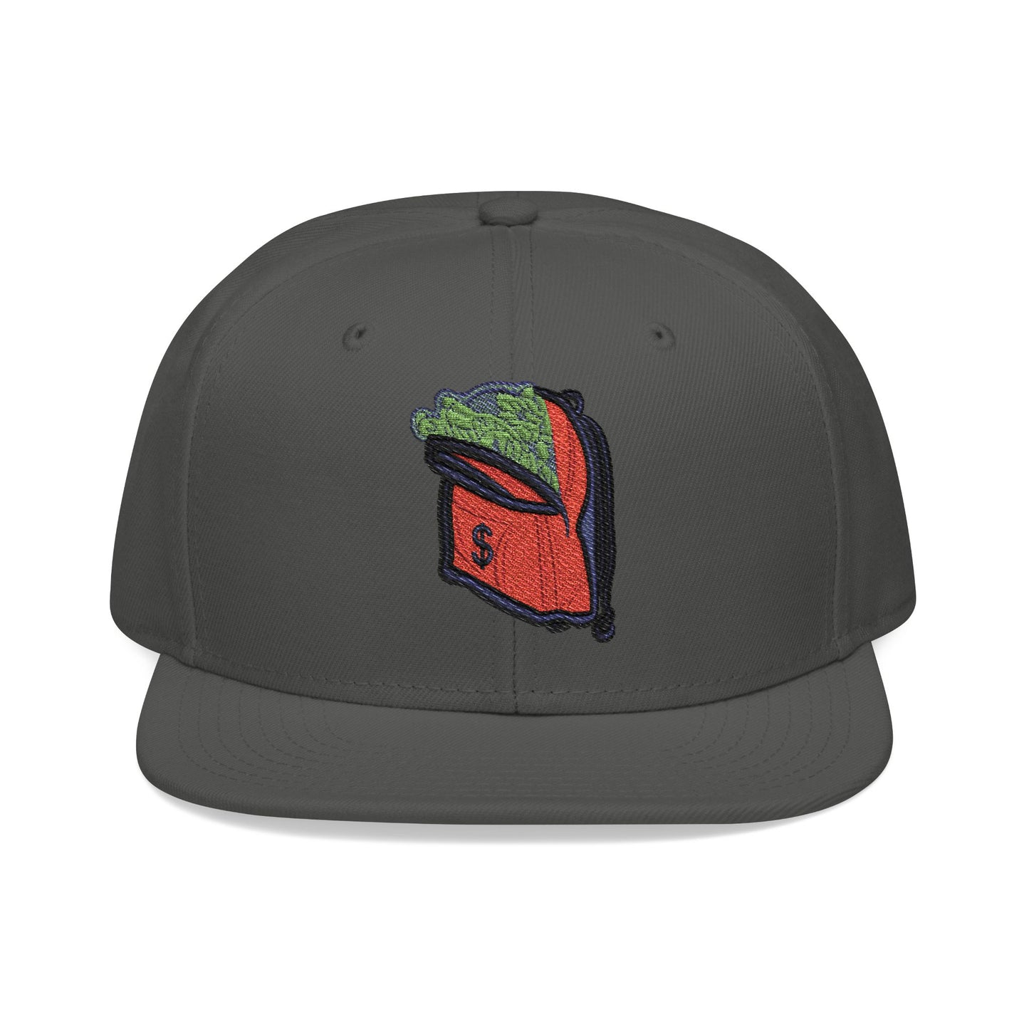 Money Bag Embroidered Snapback Hat -