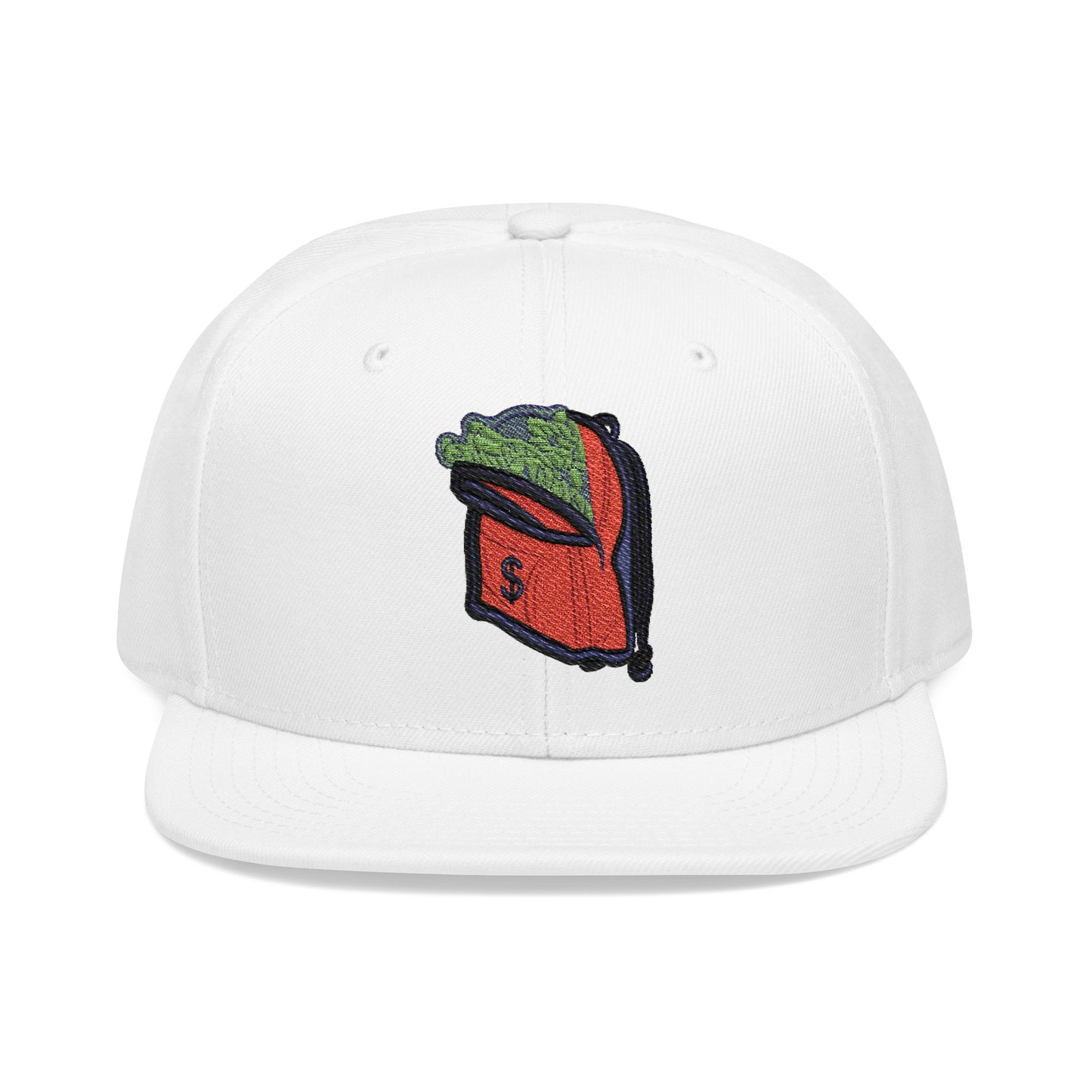 Money Bag Embroidered Snapback Hat -