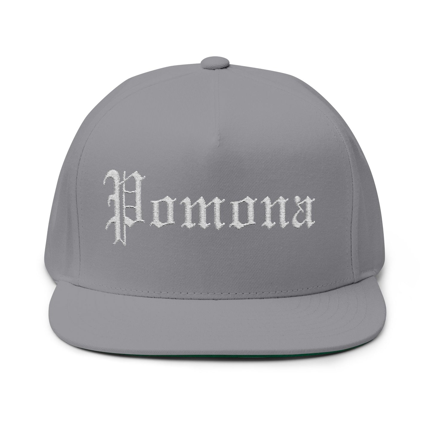 Pomona Embroidered Flat Bill Cap