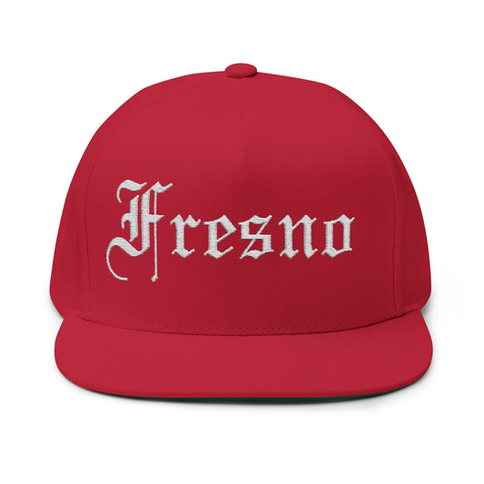 Fresno Embroidered Flat Bill Cap - Stylish Streetwear Hat for Casual Wear