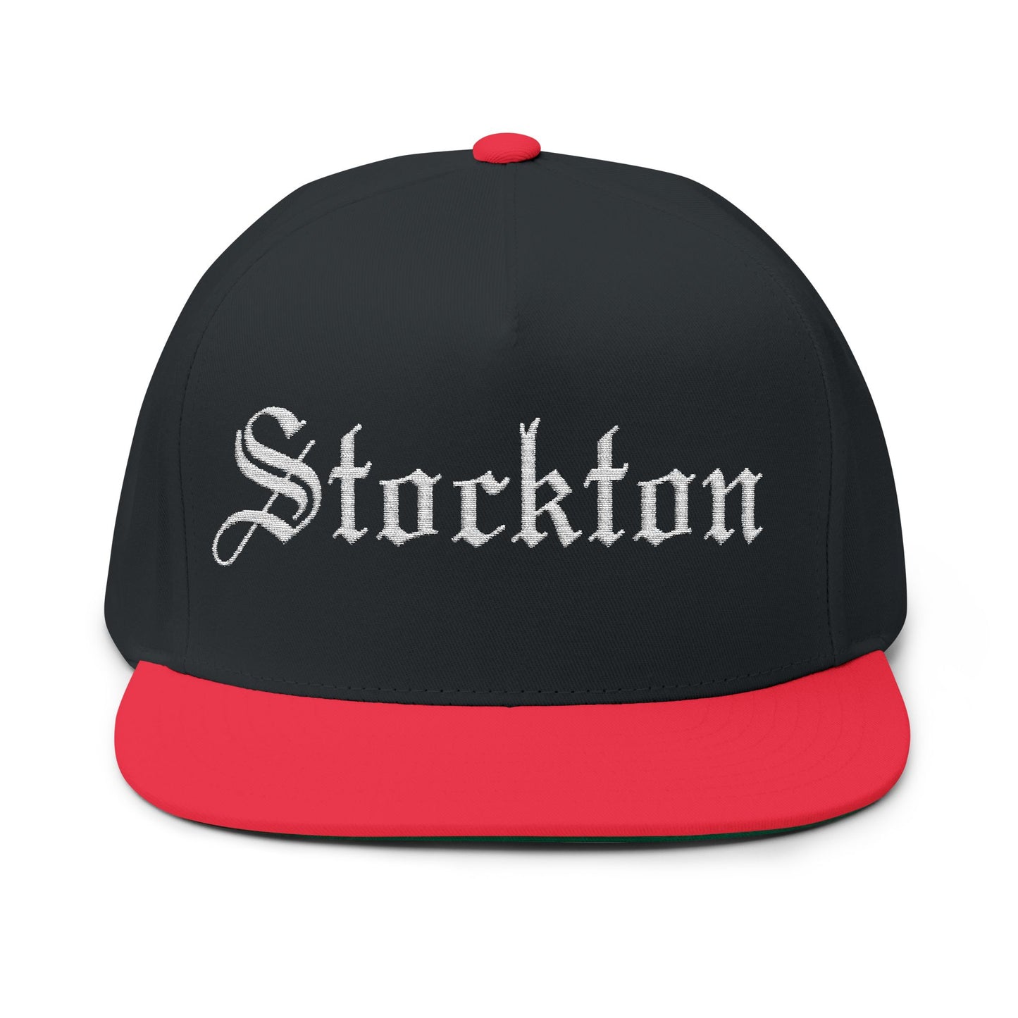 Stockton Embroidered Flat Bill Cap - Stylish Blue Snapback for Everyday Wear