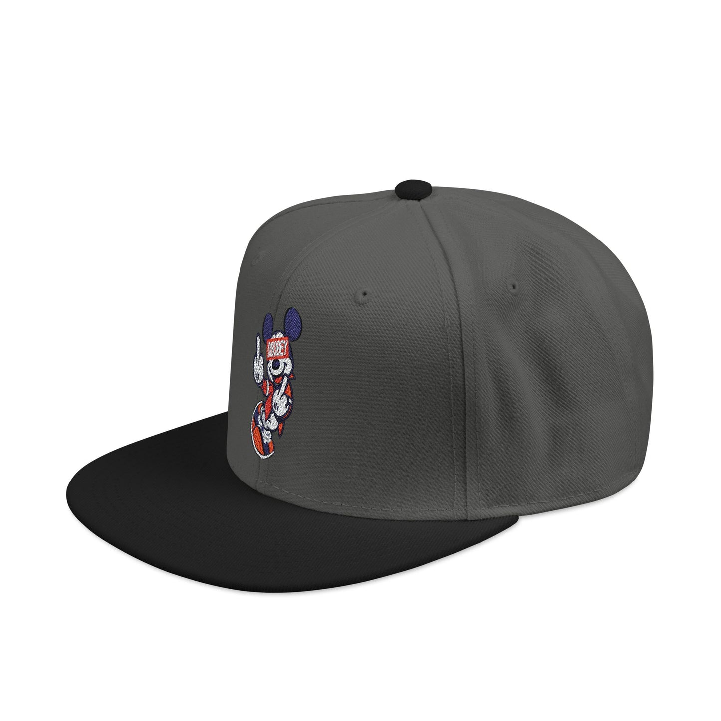 Disobey Mickey Embroidery Snapback  Hat