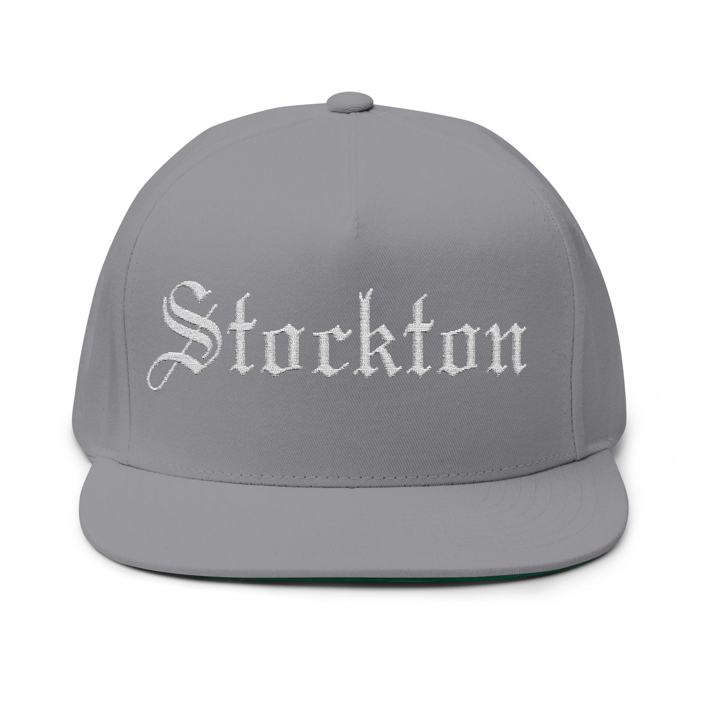 Stockton Embroidered Flat Bill Cap - Stylish Blue Snapback for Everyday Wear