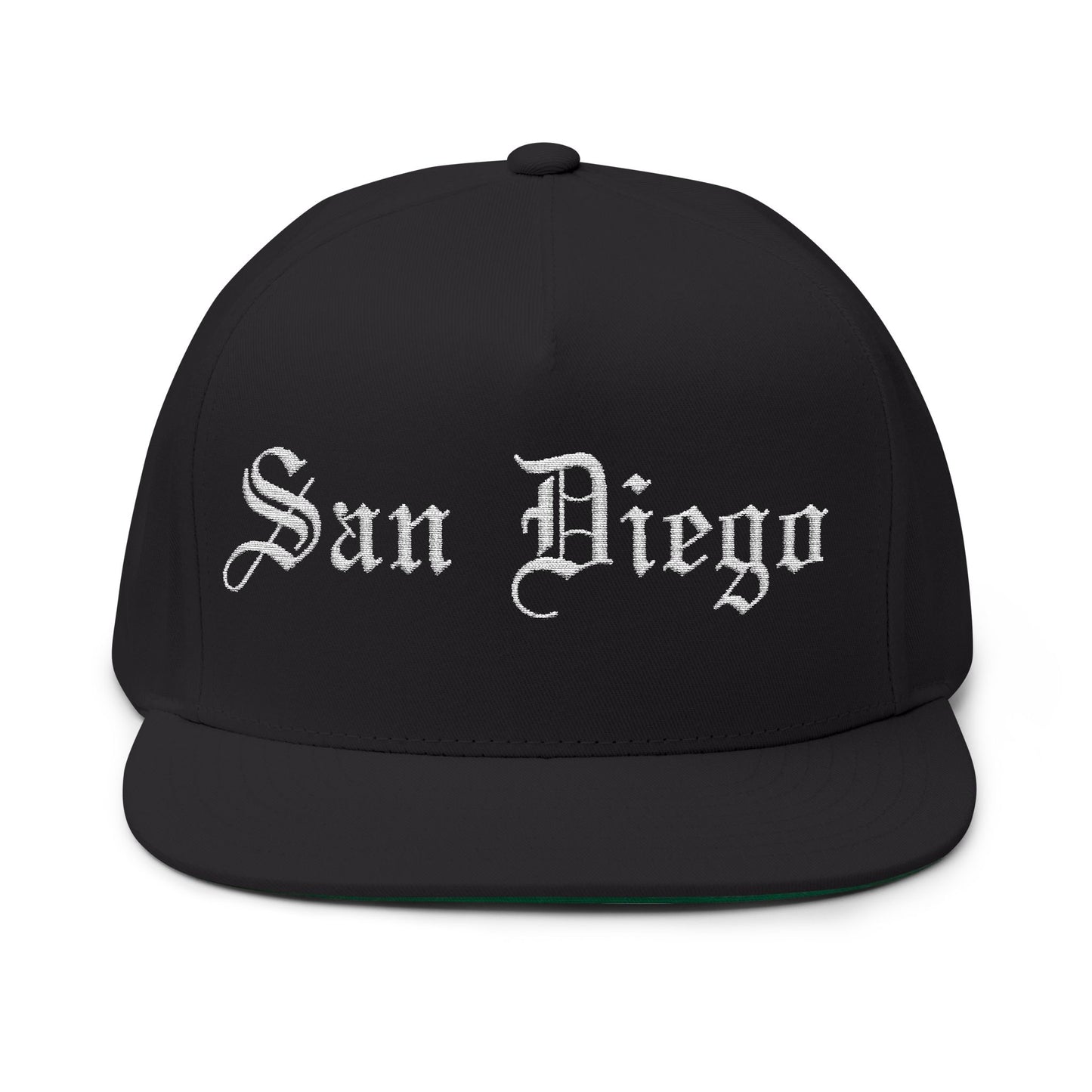 San Diego Embroidered Flat Bill Cap