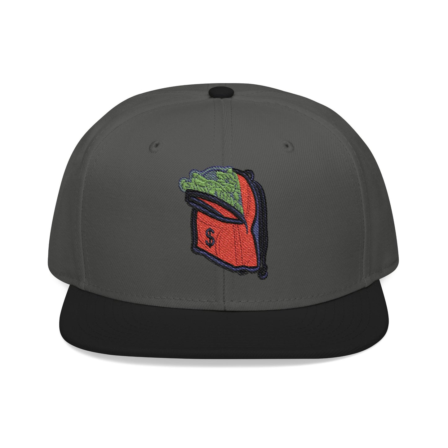 Money Bag Embroidered Snapback Hat -