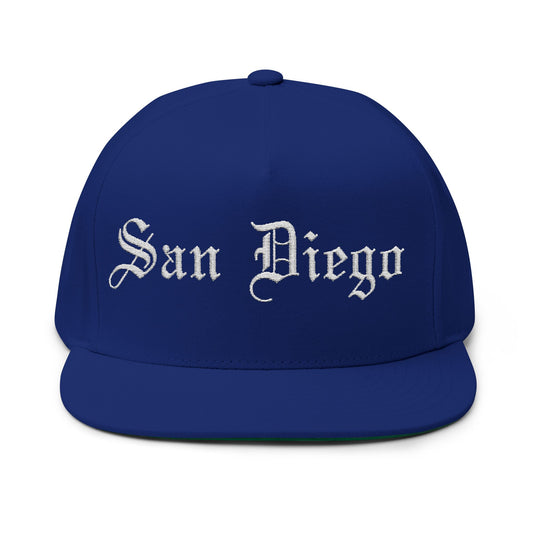 San Diego Embroidered Flat Bill Cap