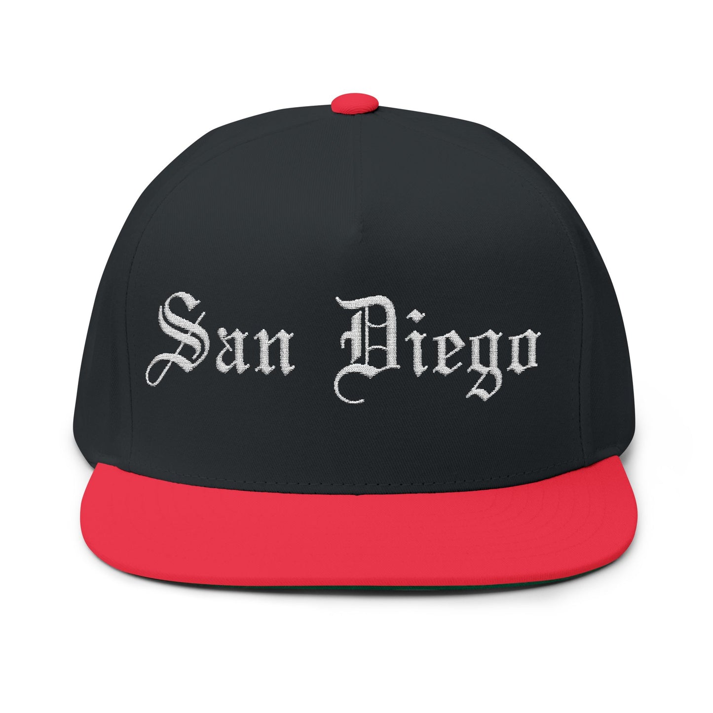 San Diego Embroidered Flat Bill Cap
