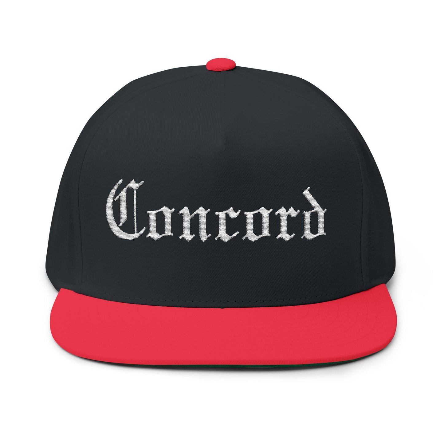 Concord Embroidered Flat Bill Cap