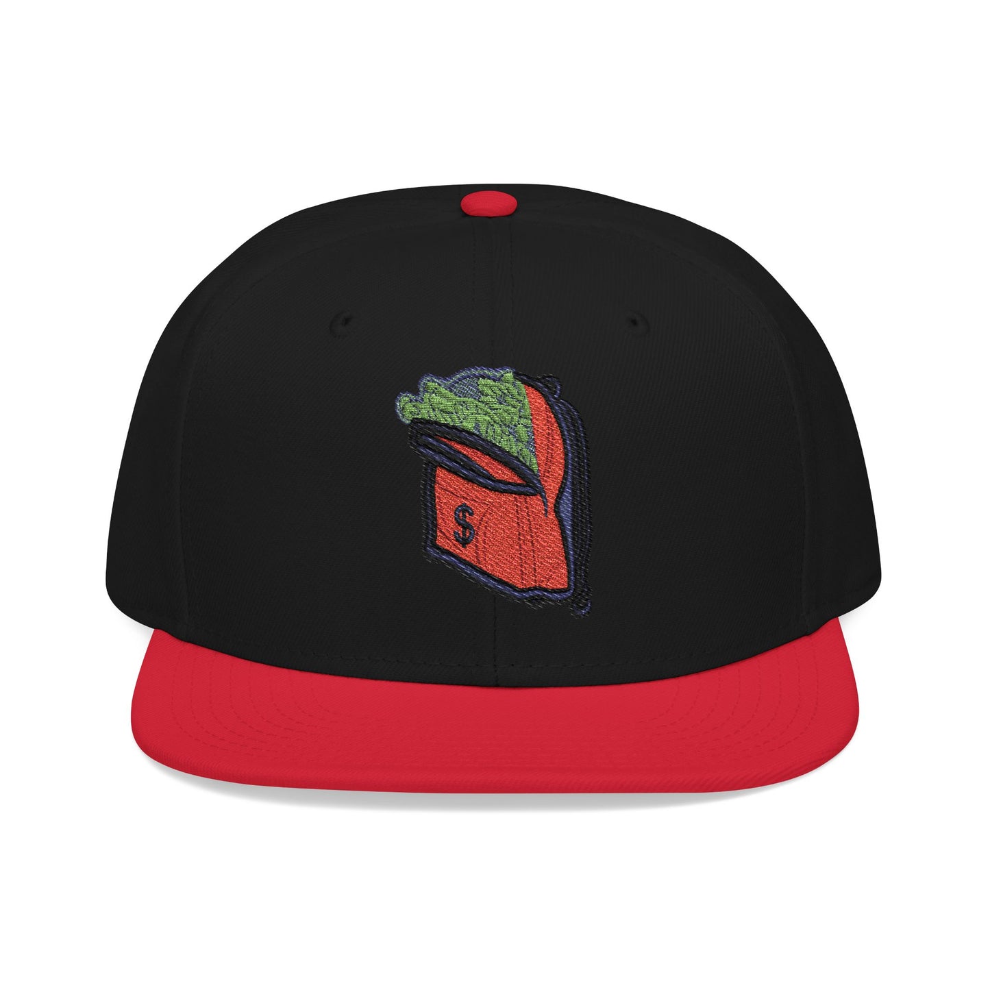 Money Bag Embroidered Snapback Hat -